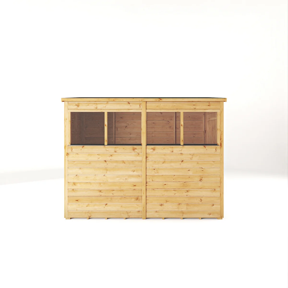 Mercia Woodsman 8' 1" x 3' 11" Pent Shed - Premium Dip Treated Shiplap - Glass Windows - Image 8