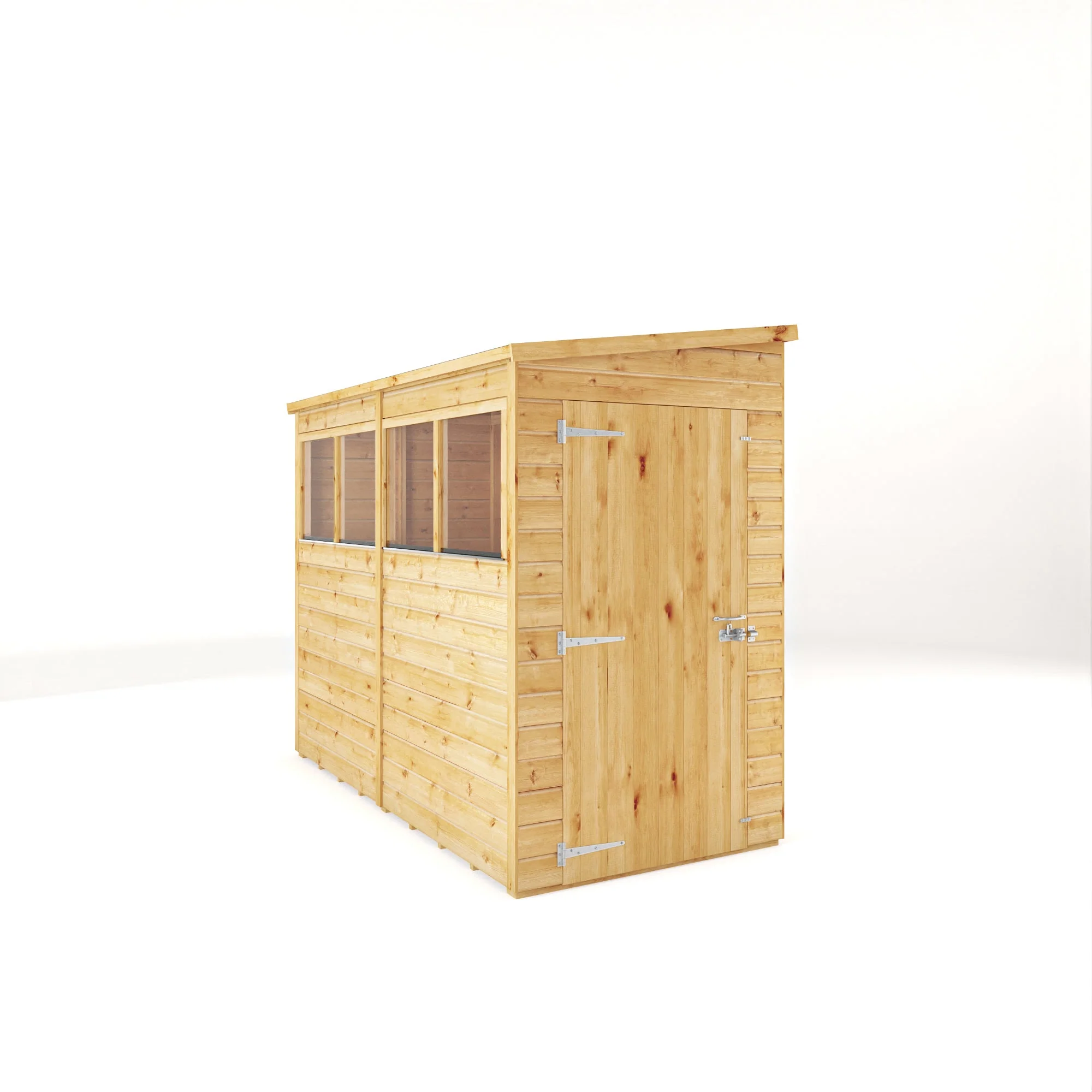 Mercia Woodsman 8' 1" x 3' 11" Pent Shed - Premium Dip Treated Shiplap - Styrene Windows - Image 12