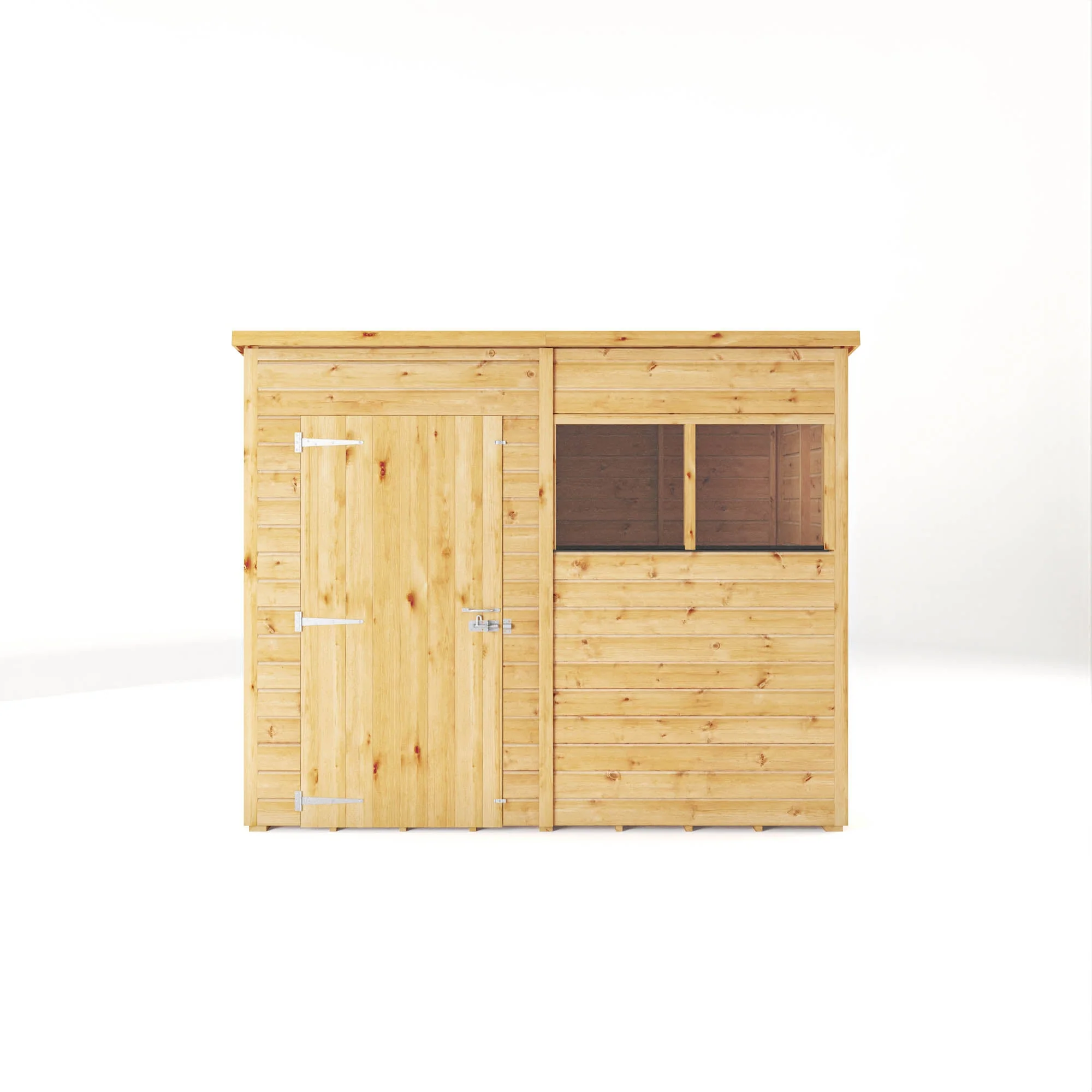 Mercia Woodsman 8' 1" x 3' 11" Pent Shed - Premium Dip Treated Shiplap - Styrene Windows - Image 14