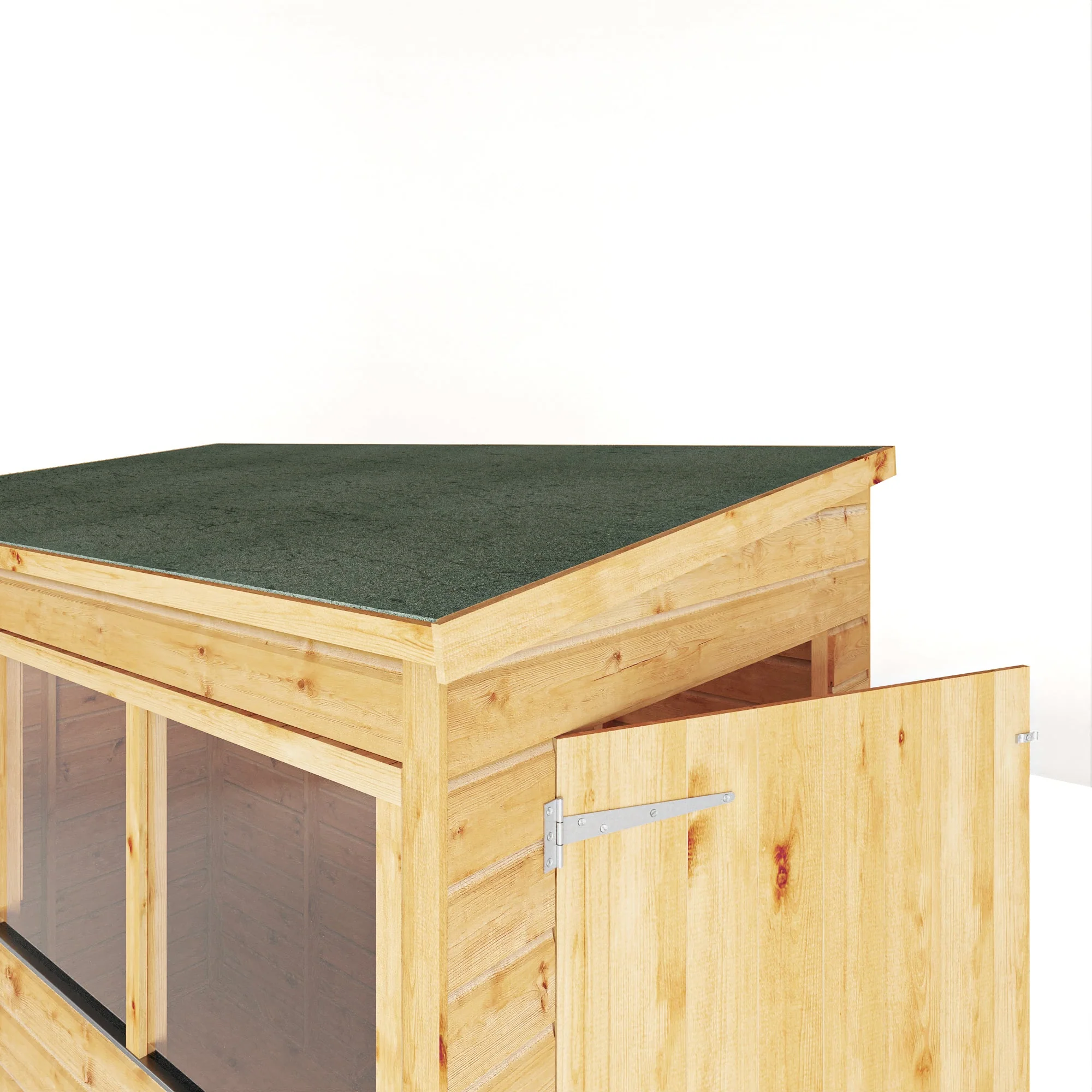 Mercia Woodsman 8' 1" x 3' 11" Pent Shed - Premium Dip Treated Shiplap - Styrene Windows - Image 8