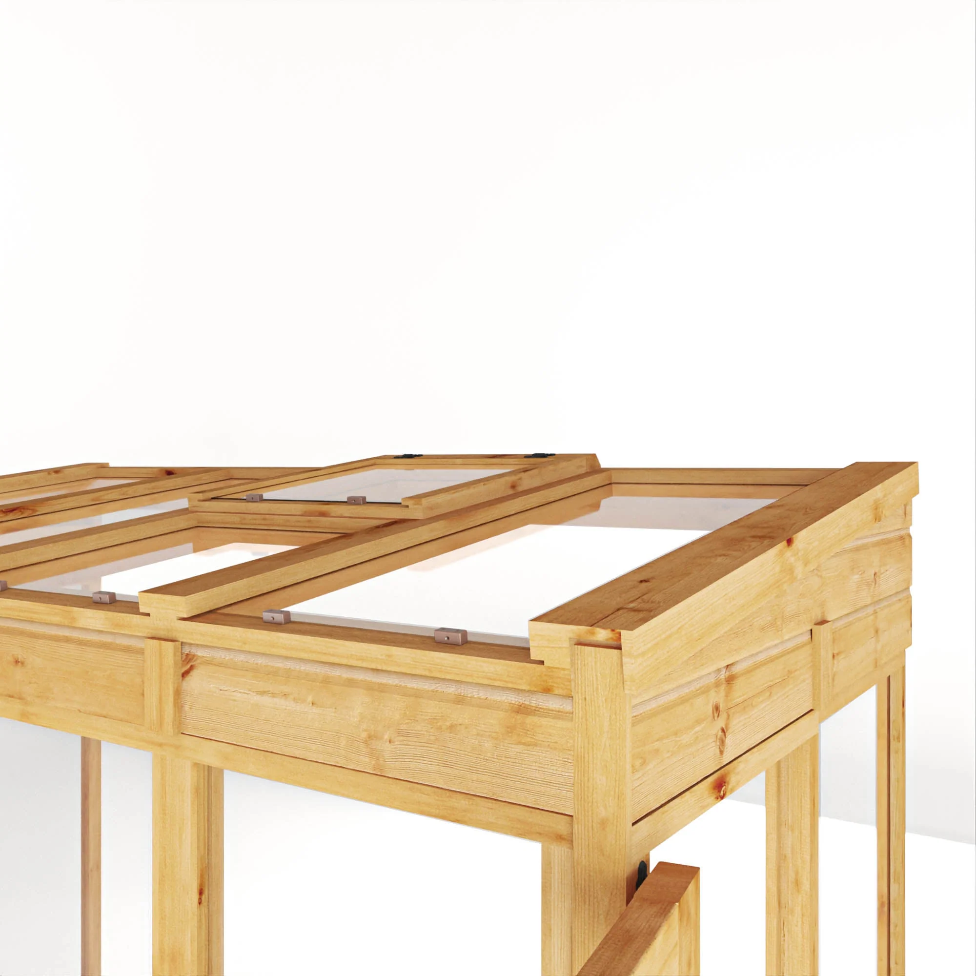 Mercia Woodsman 8' 2" x 3' 11" Pent Lean-to Greenhouse - Premium Dip Treated Shiplap- Glass Windows - Image 4