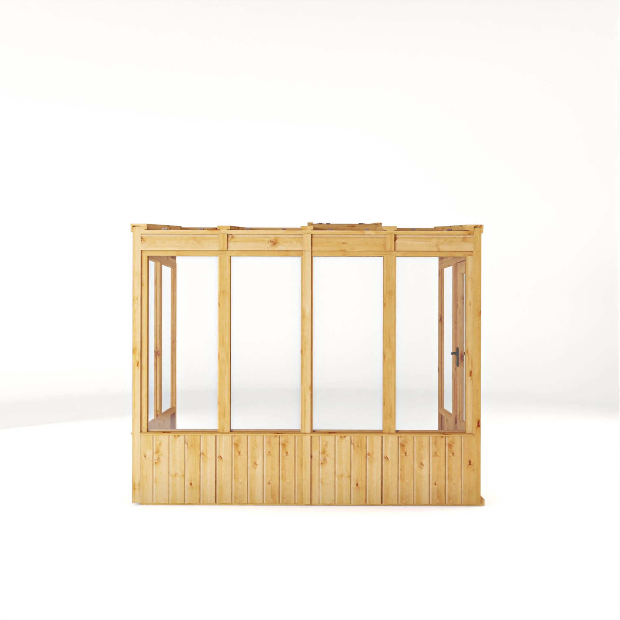 Mercia Woodsman 8' 2" x 3' 11" Pent Lean-to Greenhouse - Premium Dip Treated Shiplap- Glass Windows - Image 6