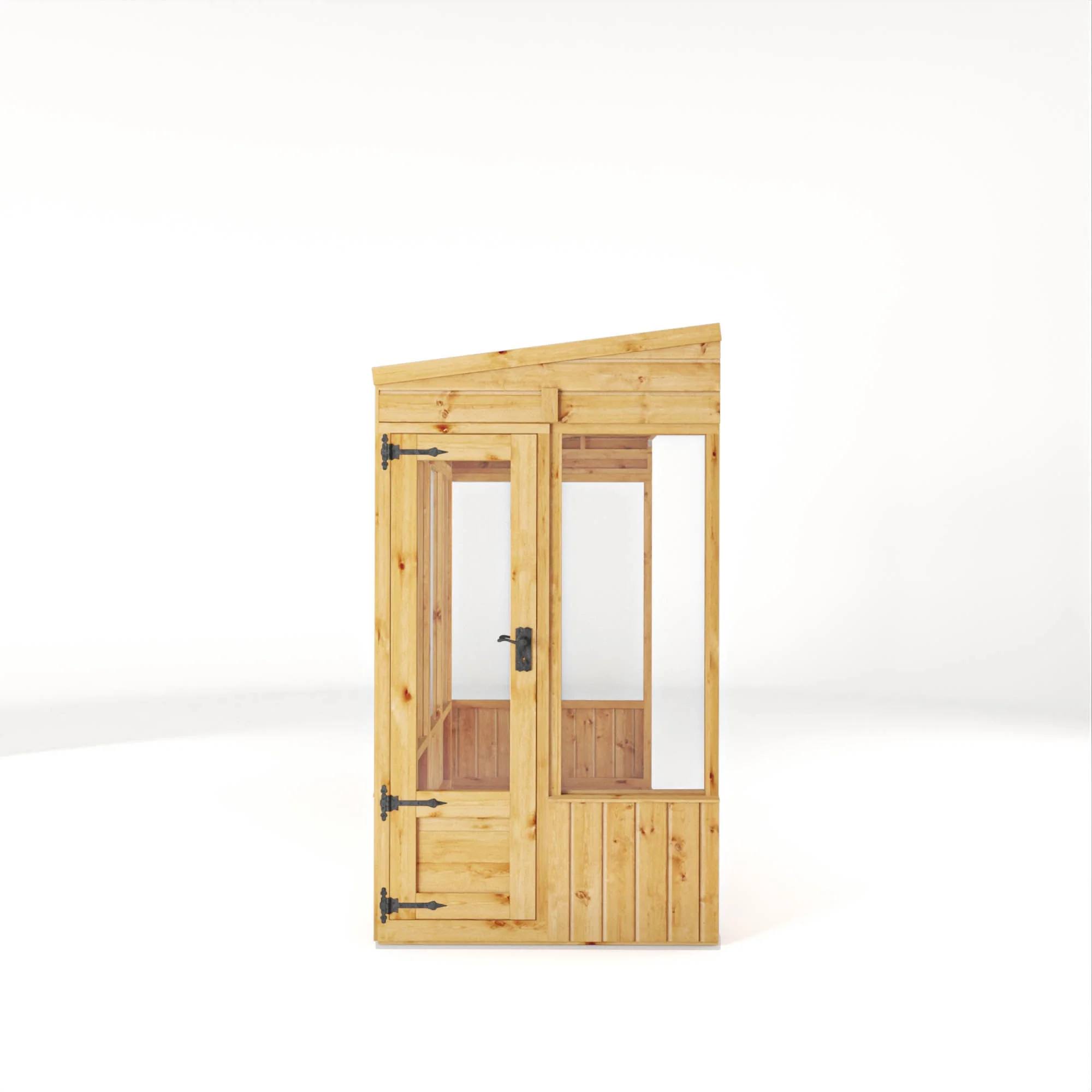 Mercia Woodsman 8' 2" x 3' 11" Pent Lean-to Greenhouse - Premium Dip Treated Shiplap- Glass Windows - Image 8