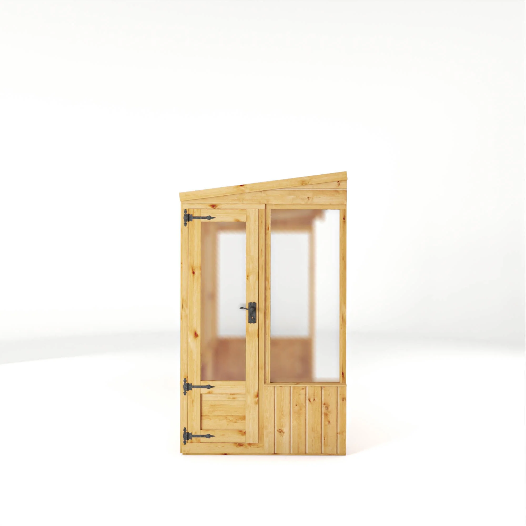 Mercia Woodsman 8' 2" x 3' 11" Pent Lean-to Greenhouse - Premium Dip Treated Shiplap- Polycarbonate Windows - Image 10