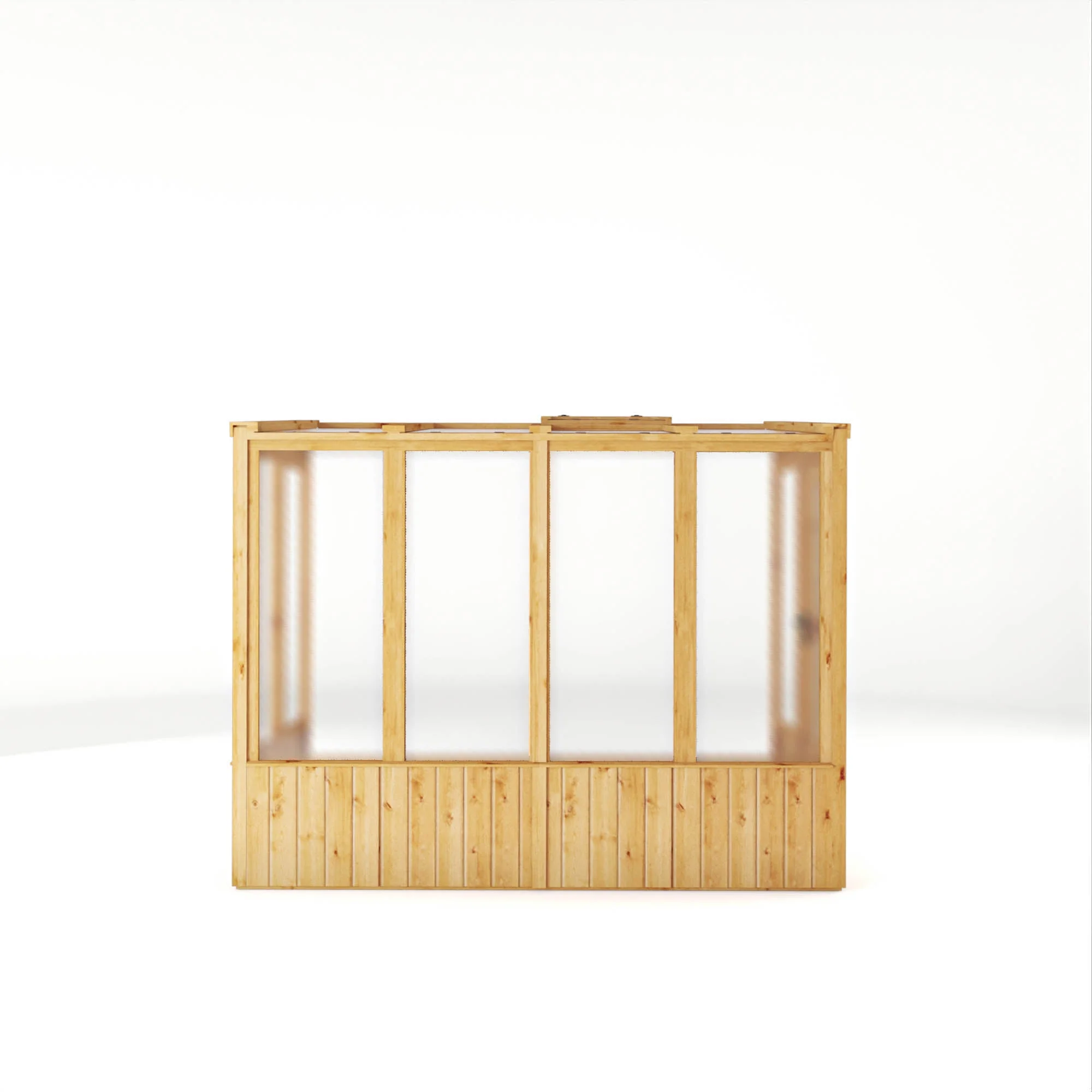 Mercia Woodsman 8' 2" x 3' 11" Pent Lean-to Greenhouse - Premium Dip Treated Shiplap- Polycarbonate Windows - Image 8