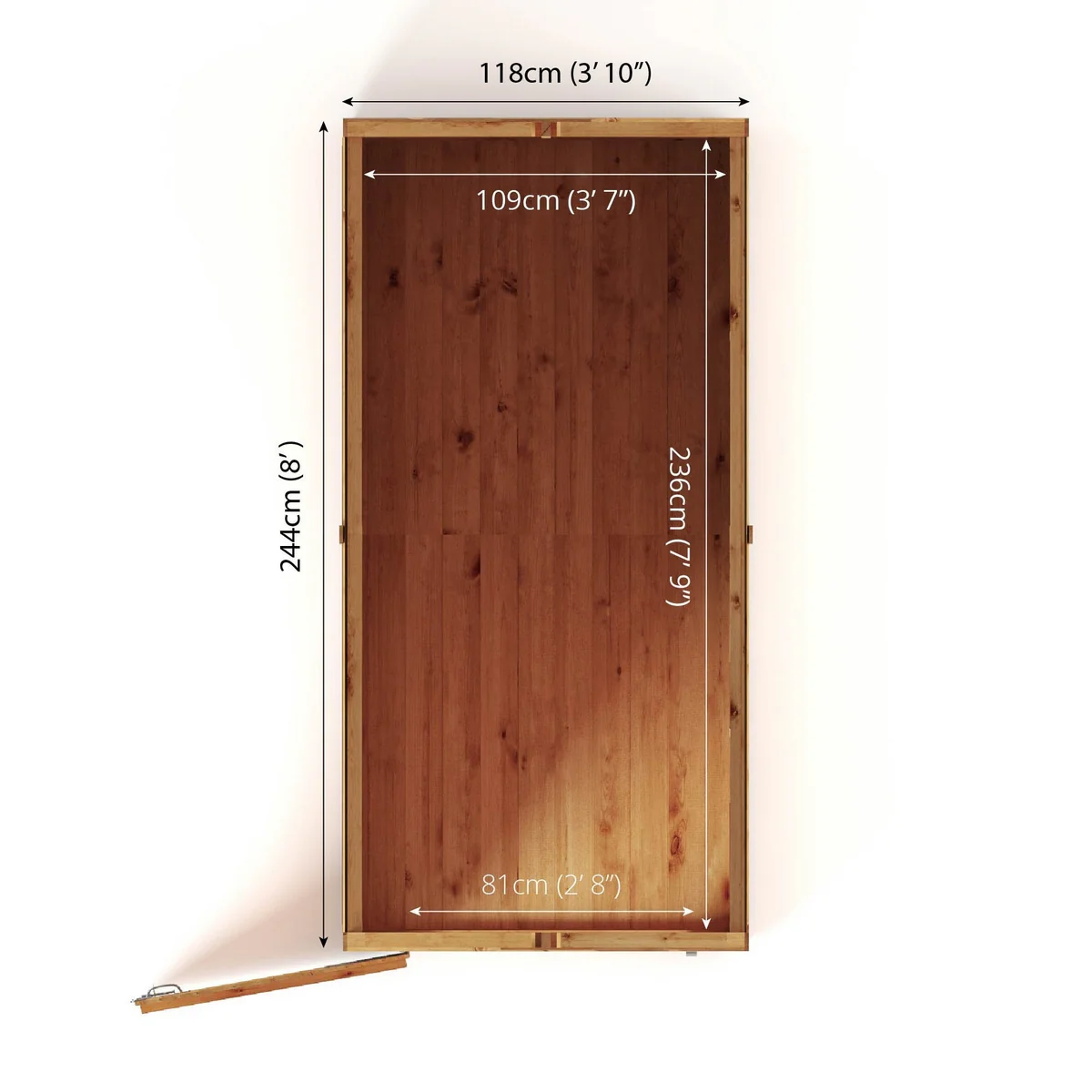 Mercia Woodsman 8' 2" x 4' 3" Apex Shed - Premium Dip Treated Shiplap - Styrene Windows - Image 10
