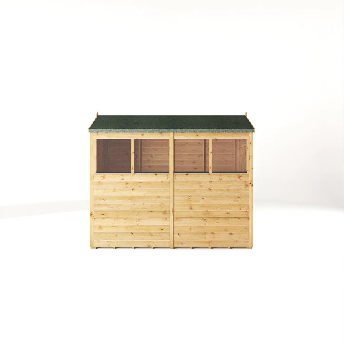 Mercia Woodsman 8' 2" x 4' 3" Apex Shed - Premium Dip Treated Shiplap - Styrene Windows - Image 7
