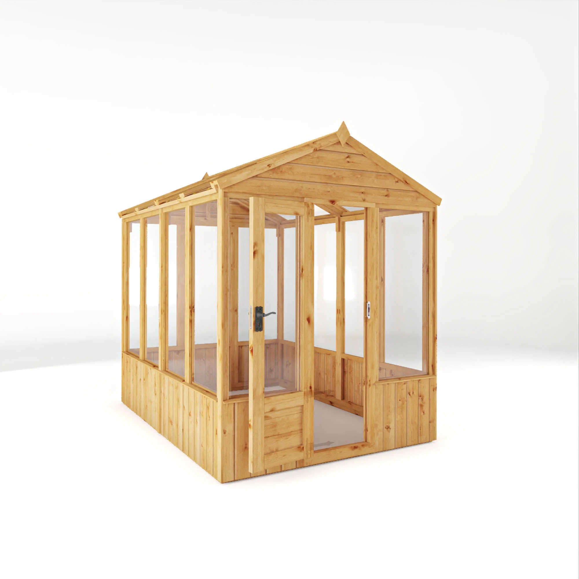 Mercia Woodsman 8' 2" x 6' 1" Apex Greenhouse - Premium Dip Treated Shiplap- Glass Windows - Image 5