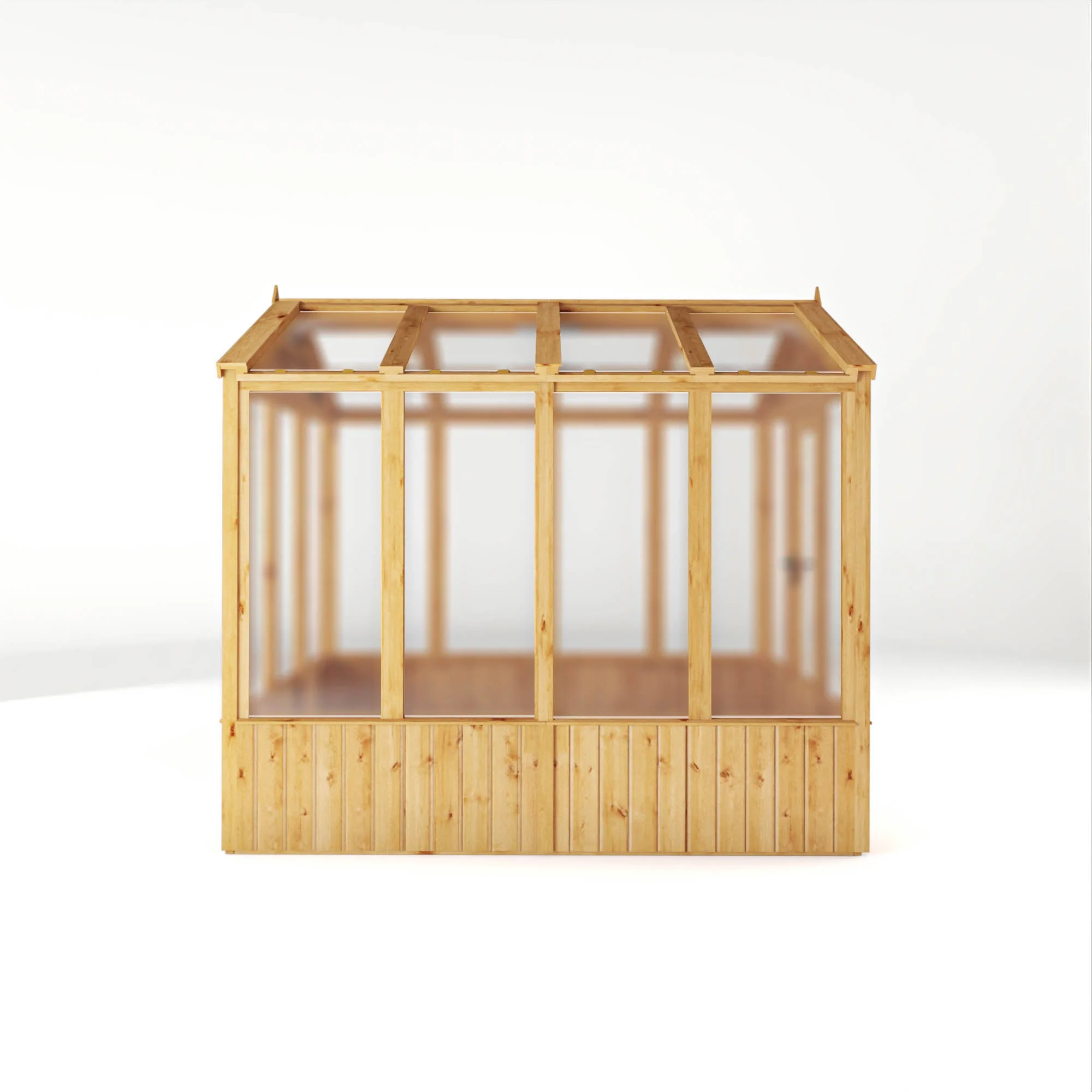 Mercia Woodsman 8' 2" x 6' 1" Apex Greenhouse - Premium Dip Treated Shiplap- Polycarbonate Windows - Image 7