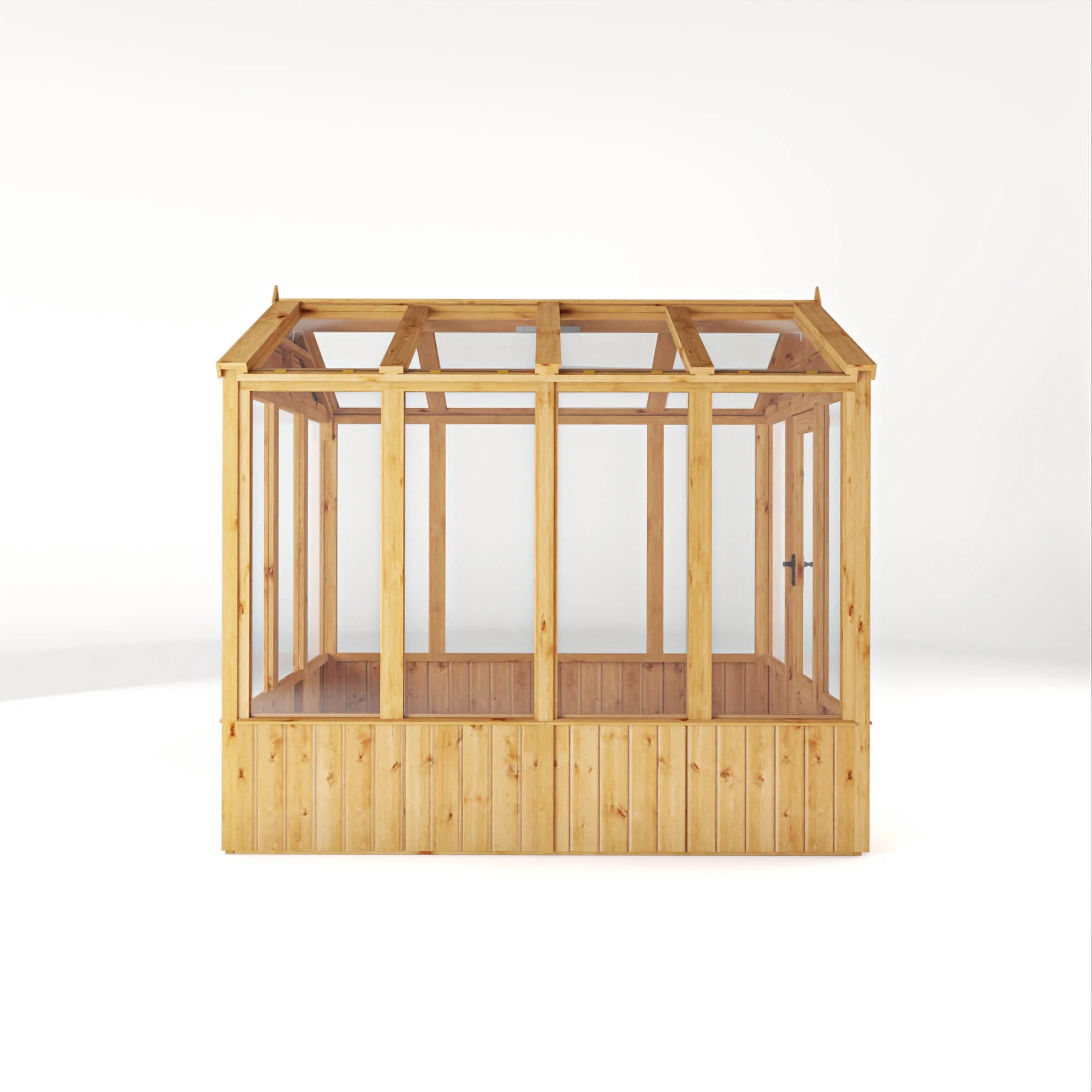 Mercia Woodsman 8' 2" x 6' 1" Apex Greenhouse - Premium Dip Treated Shiplap- Styrene Windows - Image 7