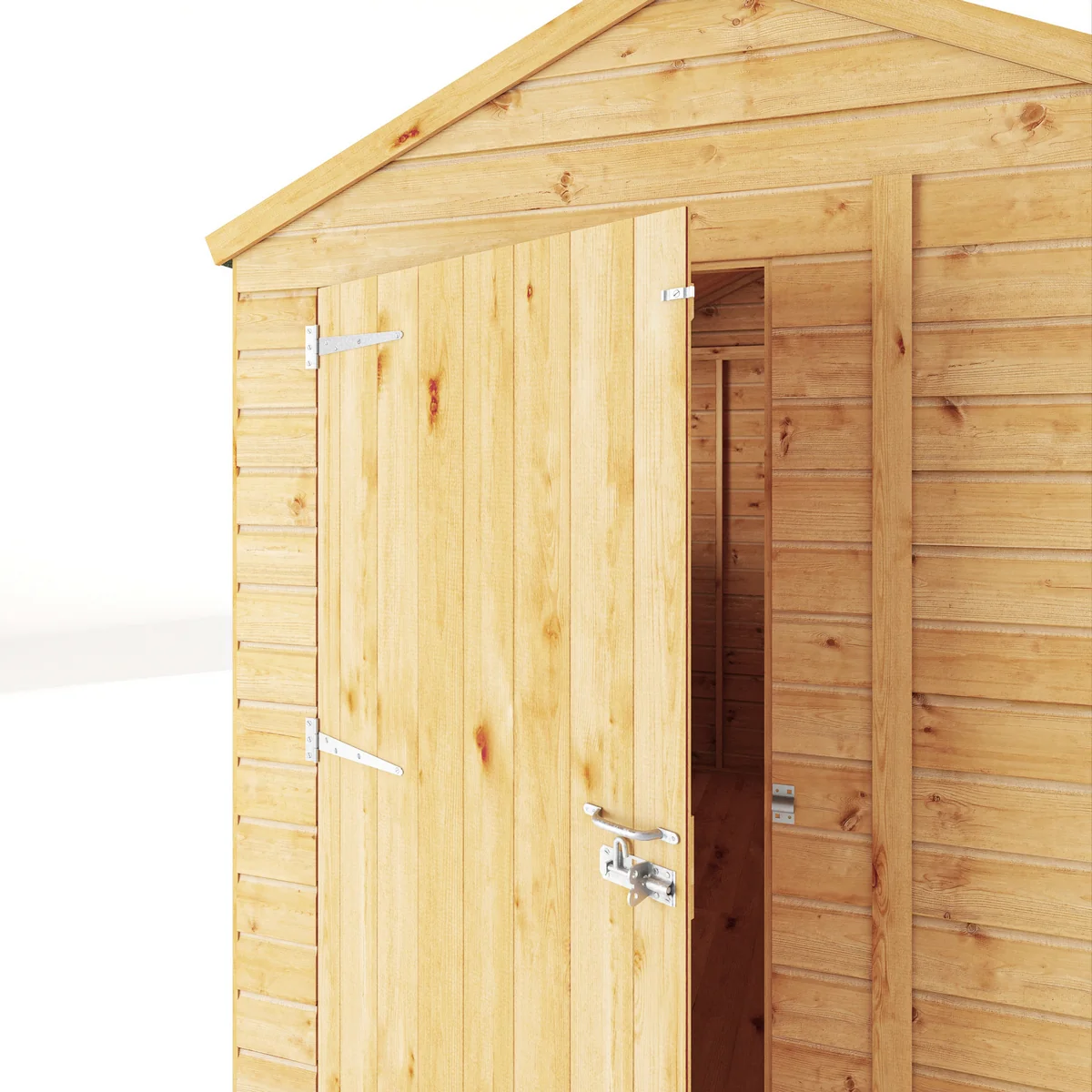 Mercia Woodsman 8' 2" x 6' 2" Apex Shed - Premium Dip Treated Shiplap - Glass Windows - Image 5