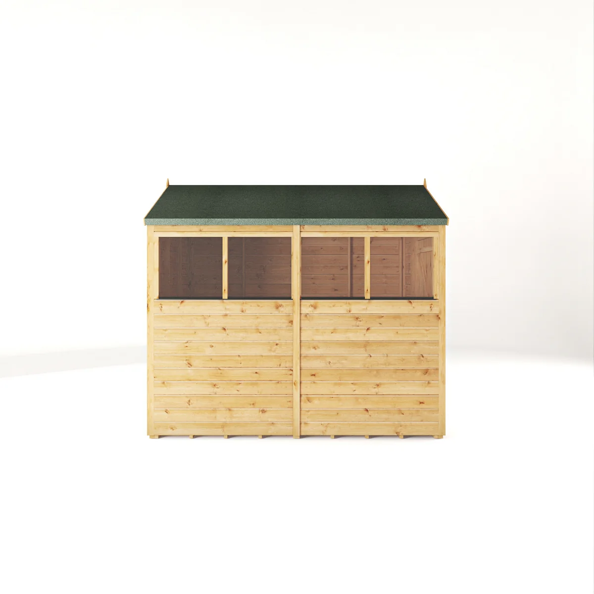 Mercia Woodsman 8' 2" x 6' 2" Apex Shed - Premium Dip Treated Shiplap - Glass Windows - Image 8