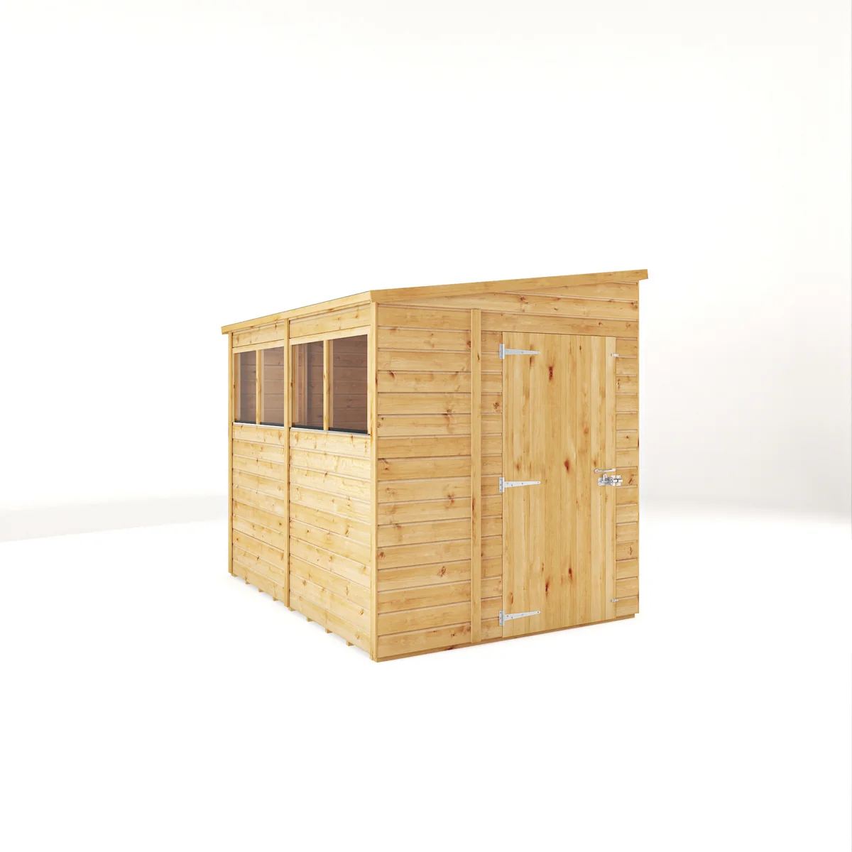 Mercia Woodsman 8' 4" x 6' 2" Pent Shed - Premium Dip Treated Shiplap - Glass Windows - Image 10