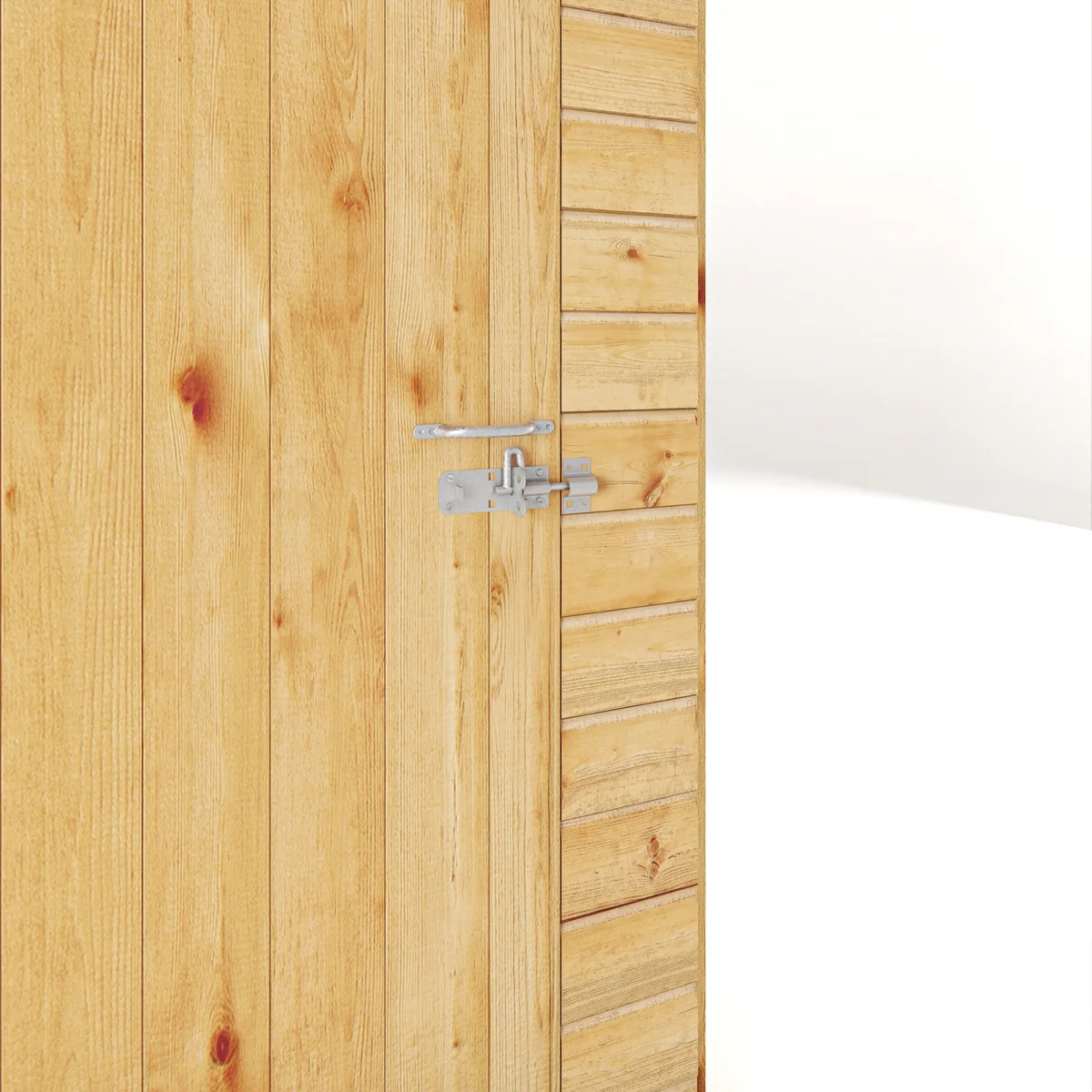 Mercia Woodsman 8' 4" x 6' 2" Pent Shed - Premium Dip Treated Shiplap - Glass Windows - Image 4