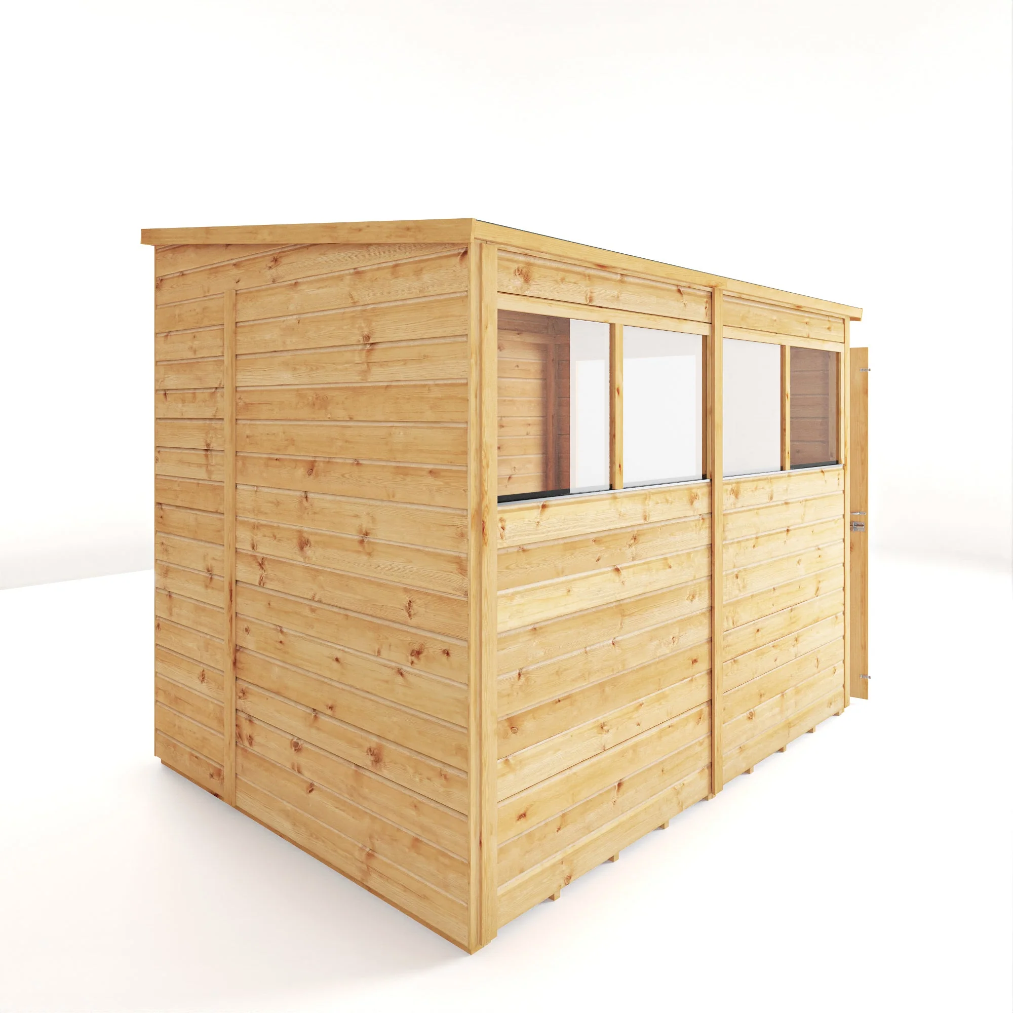 Mercia Woodsman 8' 4" x 6' 2" Pent Shed - Premium Dip Treated Shiplap - Styrene Windows - Image 13