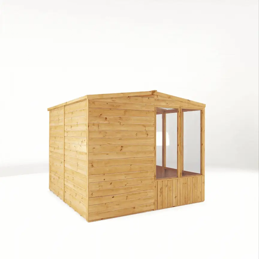 Mercia Woodsman 8' 4" x 8' Apex Combi Greenhouse Shed - Premium Dip Treated Shiplap- Glass Windows - Image 11