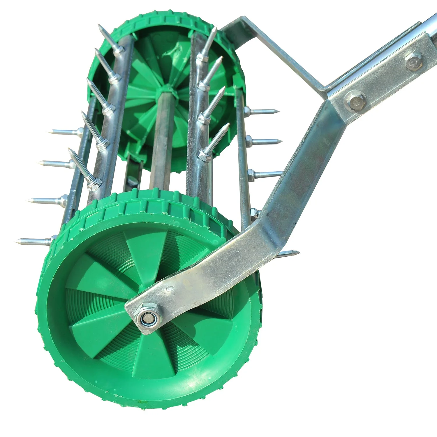Metal 5 Spike Lawn Aerator Roller Green - Image 9