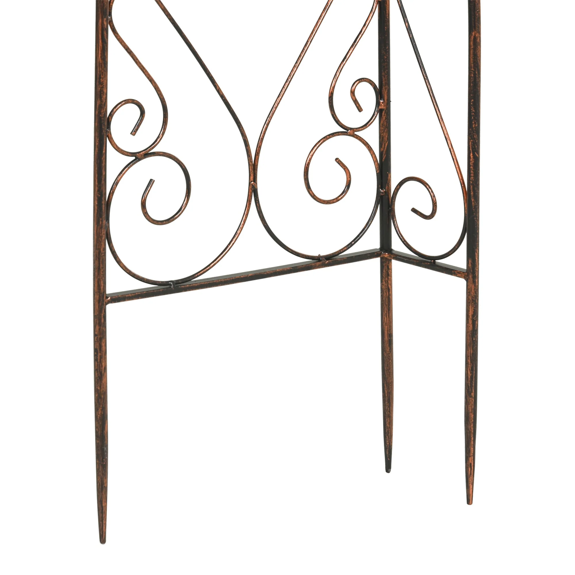 Metal Decorative Garden Rose Arch Arbour Trellis for Climbing Plants Support Archway Wedding Gate 120L x 30W x 226H cm - Image 8
