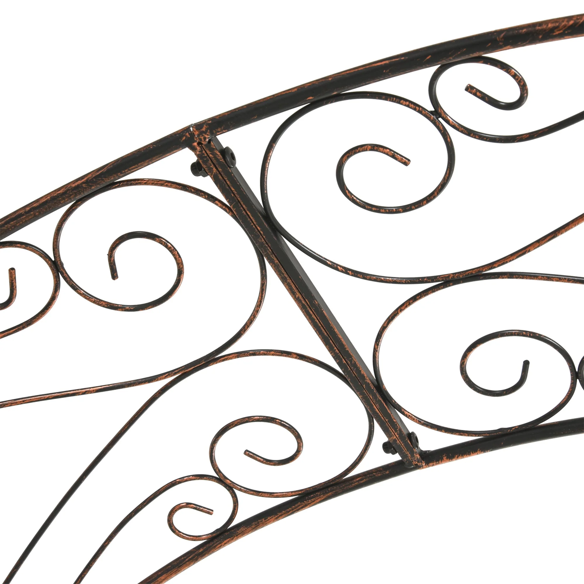 Metal Decorative Garden Rose Arch Arbour Trellis for Climbing Plants Support Archway Wedding Gate 120L x 30W x 226H cm - Image 9