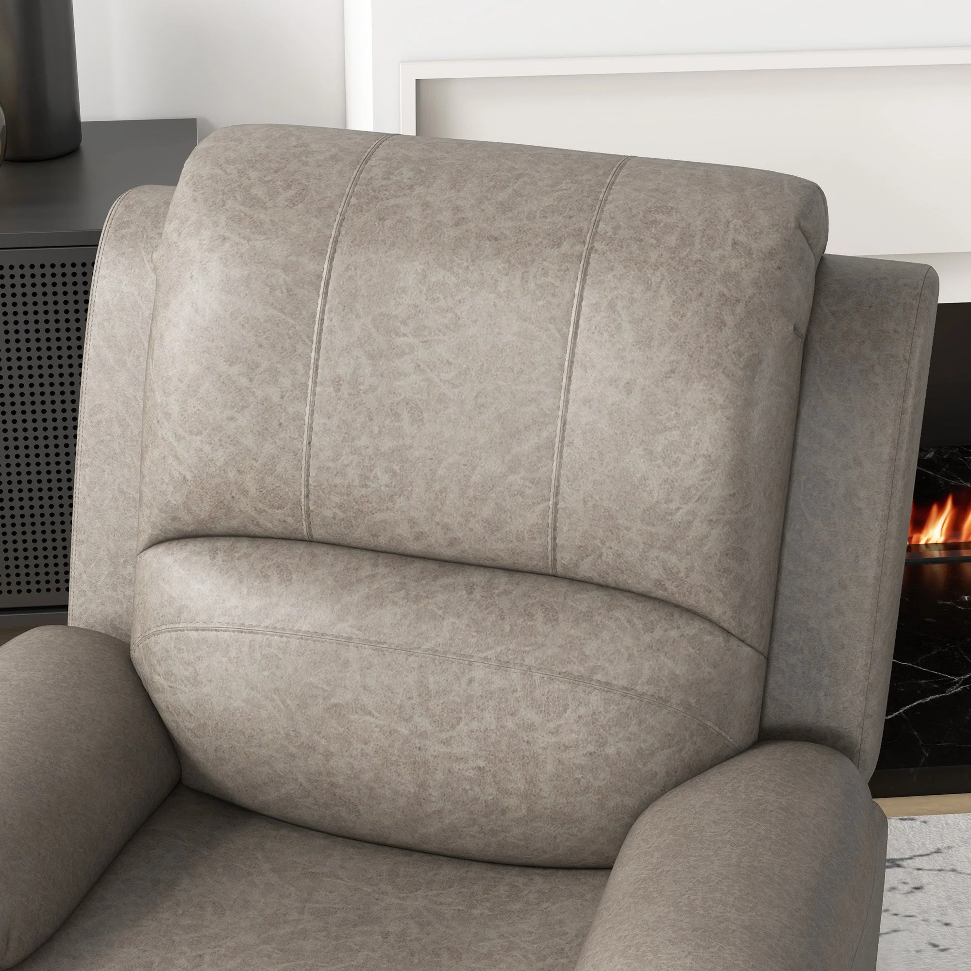 Microfibre Recliner Armchair - Image 8