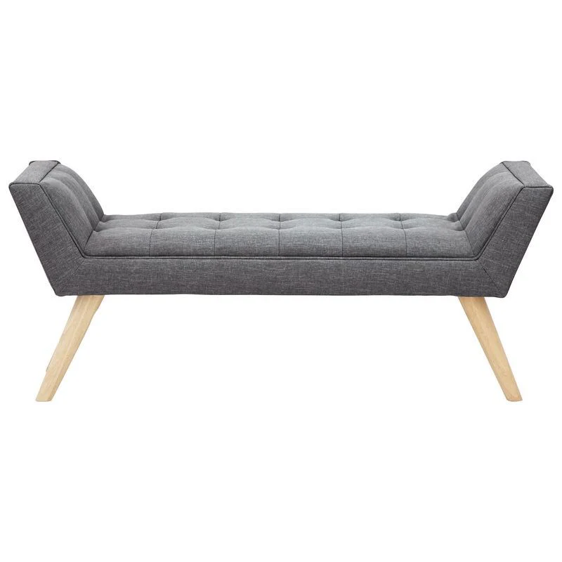 Milan Window Seat Wood & Fabric Grey - Image 3