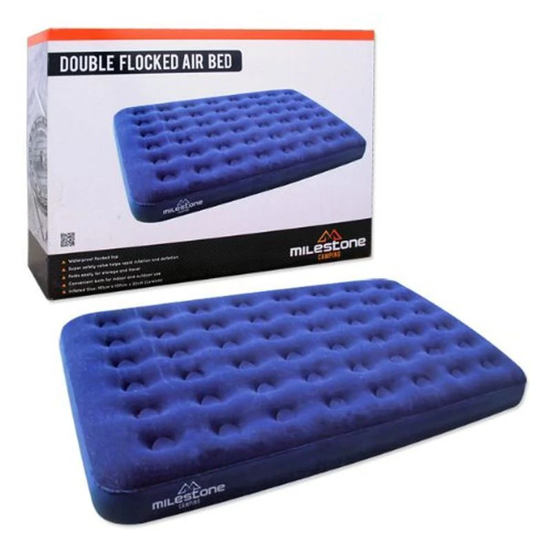 Milestone Camping Double Flocked Airbed - Image 2