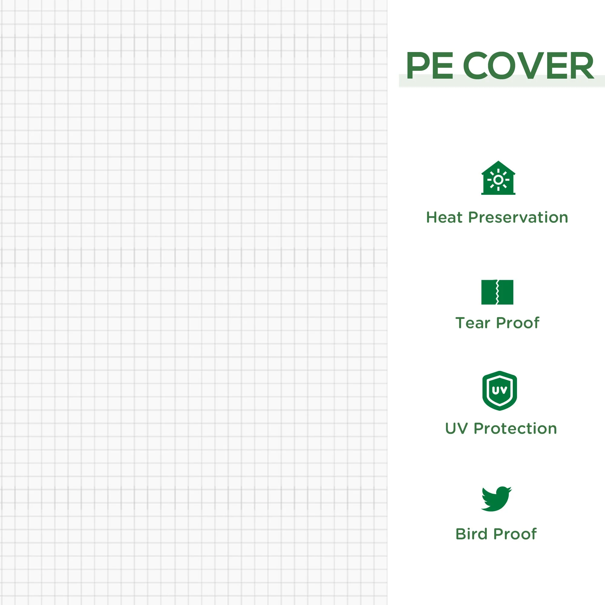 Mini Small Greenhouse with Steel Frame & PE Cover & Zippered Window Poly tunnel Steeple for Plants Vegetables - Image 4