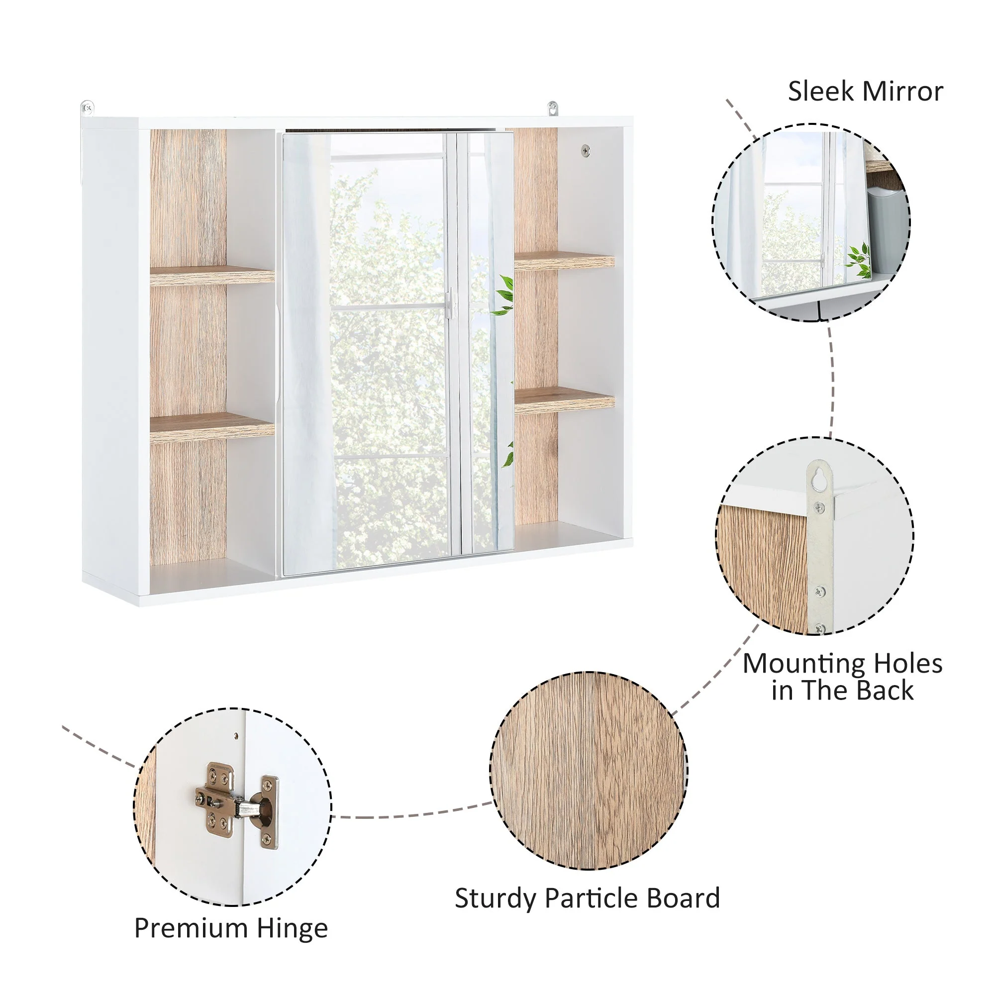 Mirrored Bathroom Wall Cabinet - Image 5