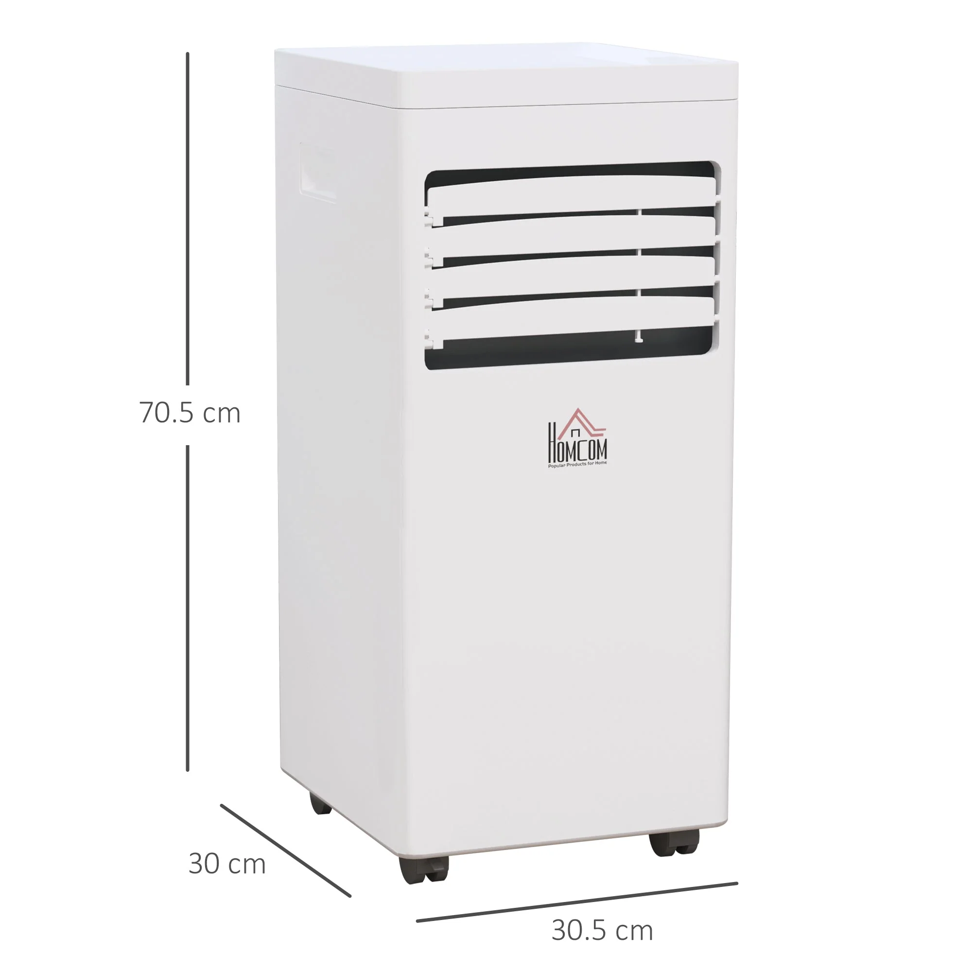 Mobile Air Conditioner White W/ Remote Control Cooling Dehumidifying Ventilating - 650W - Image 3