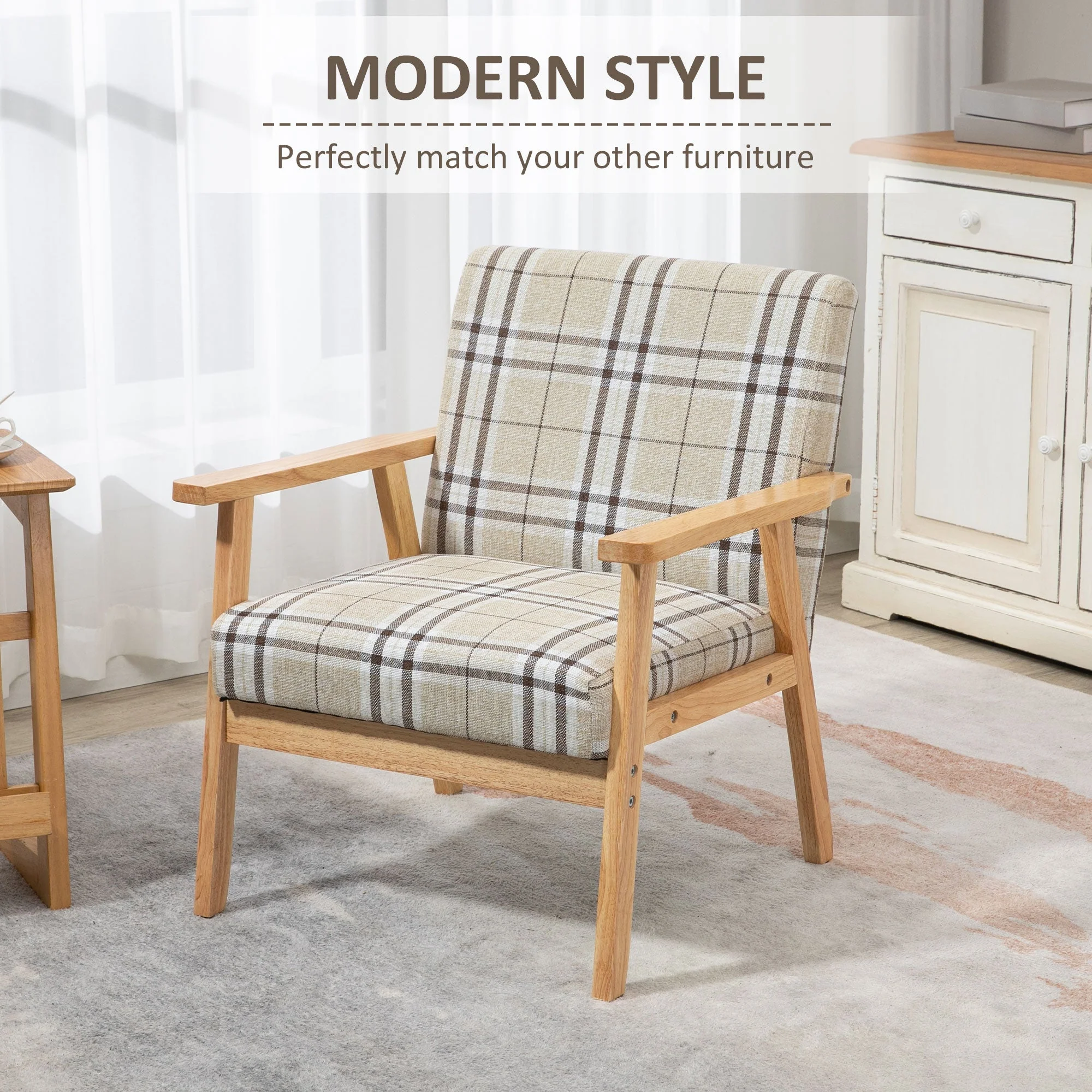 Modern Accent Chairs with Cushioned Seat - Image 3