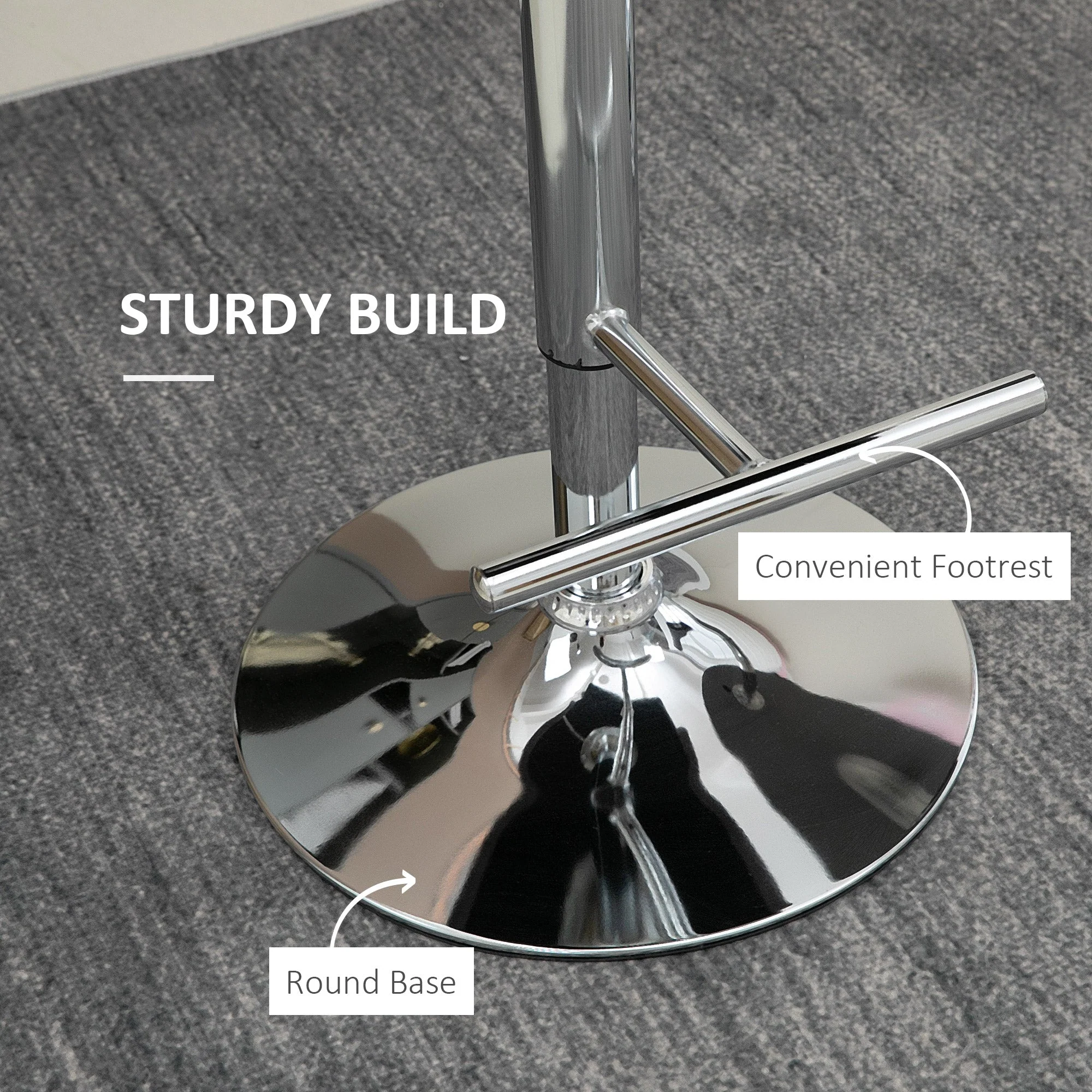 Modern Adjustable Bar Stools Set of 2 - Image 7