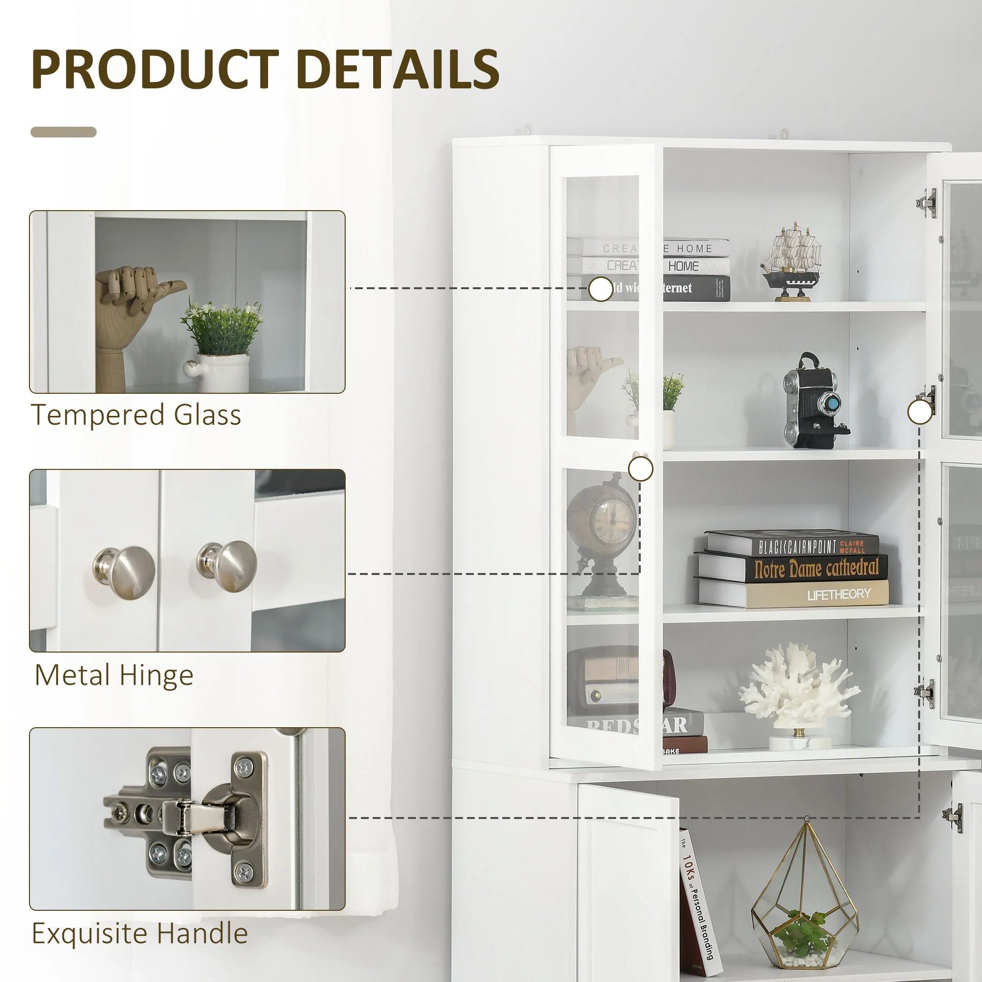 Modern Bookcase with Doors - Image 4