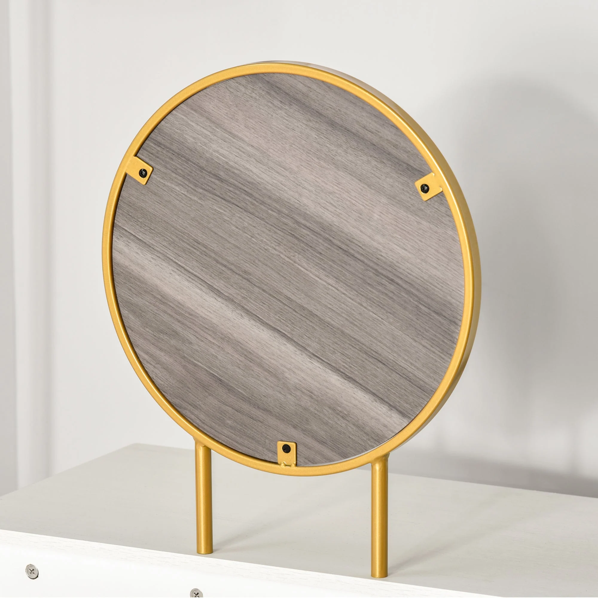 Modern Dressing Table with Round Mirror - Image 7