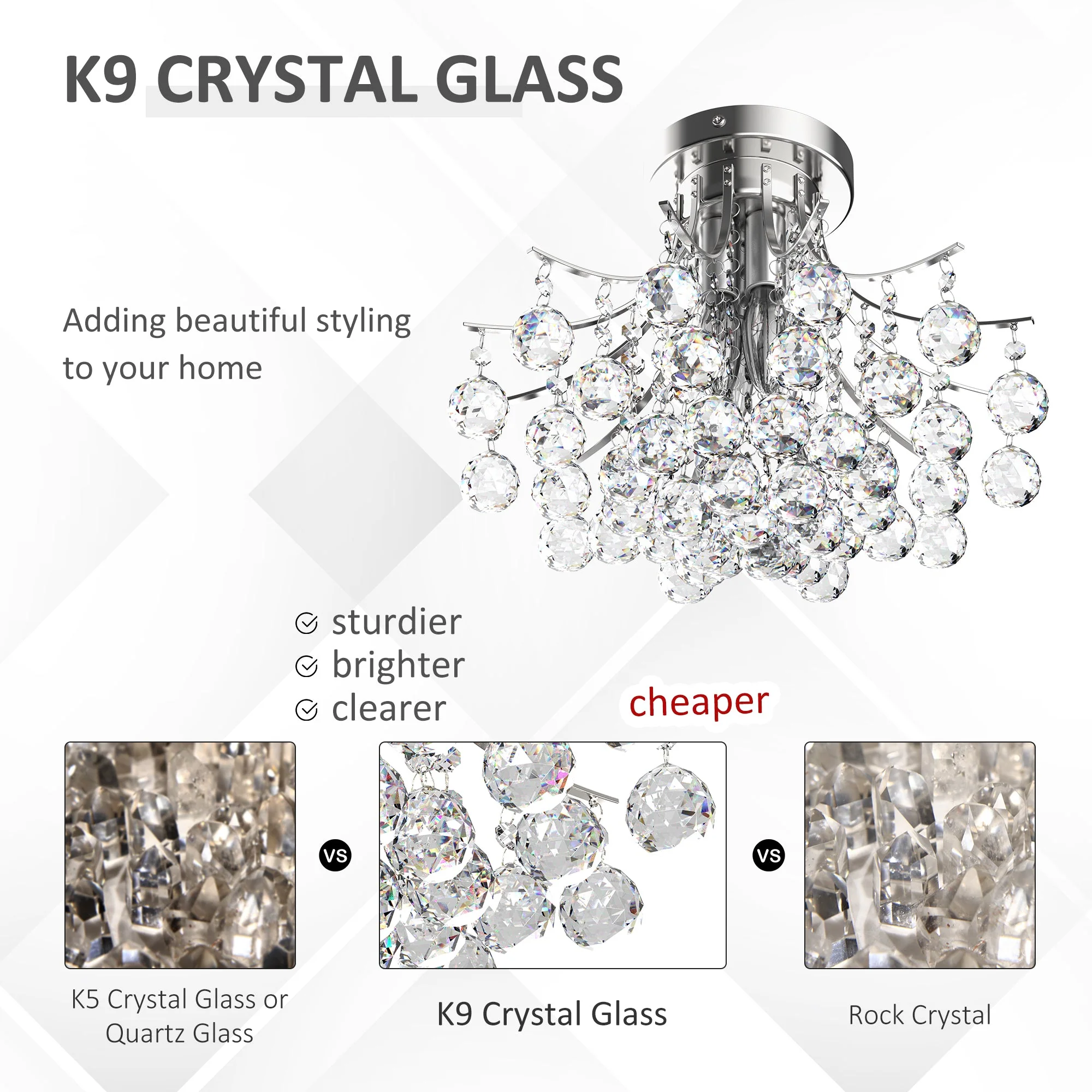 Modern K9 Crystal Ceiling Lighting Chandelier - Image 4