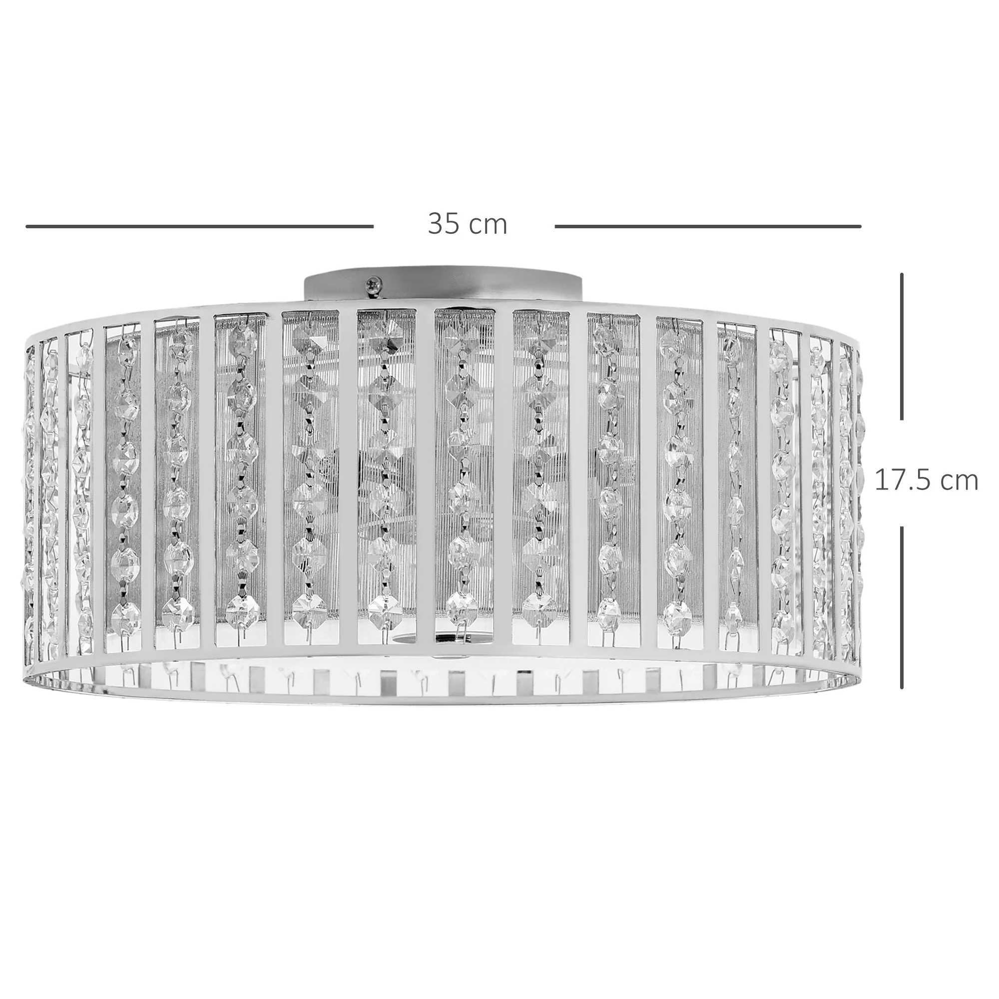 Modern K9 Crystal Chandelier Ceiling Light with Double Layer Lampshade - Image 3