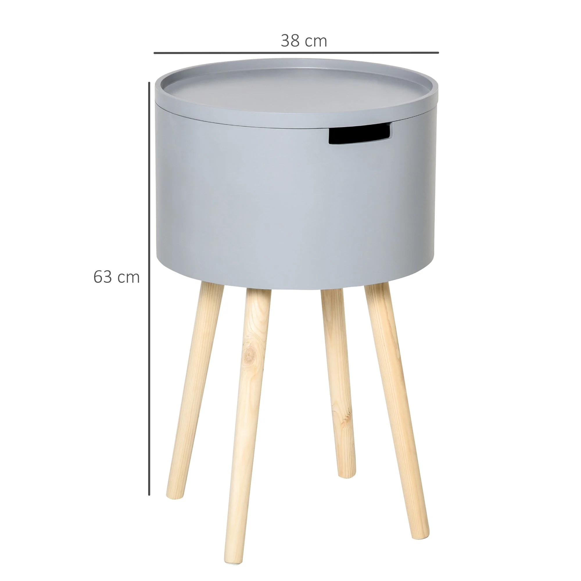Modern Side Table with Hidden Storage Space - Image 3