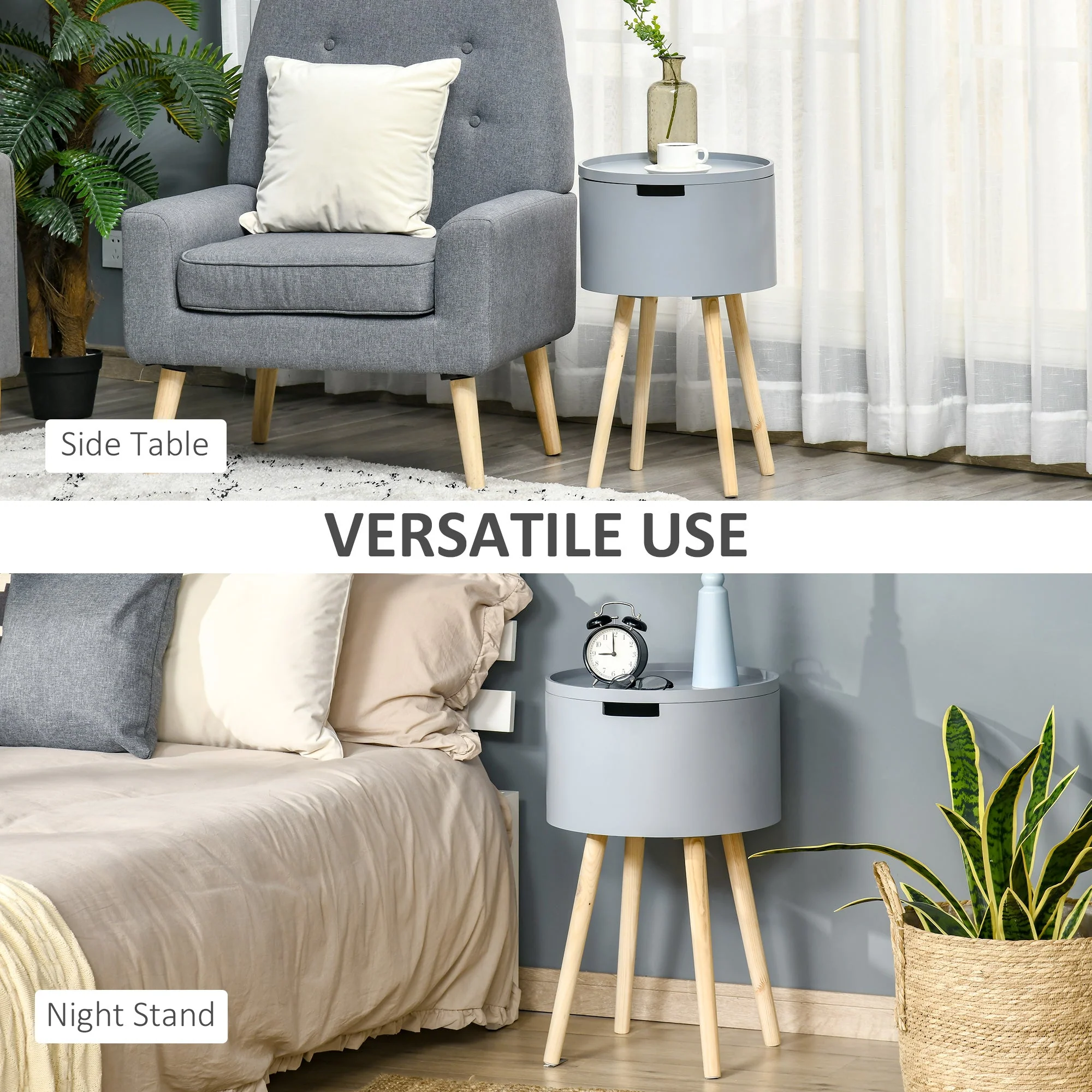 Modern Side Table with Hidden Storage Space - Image 7