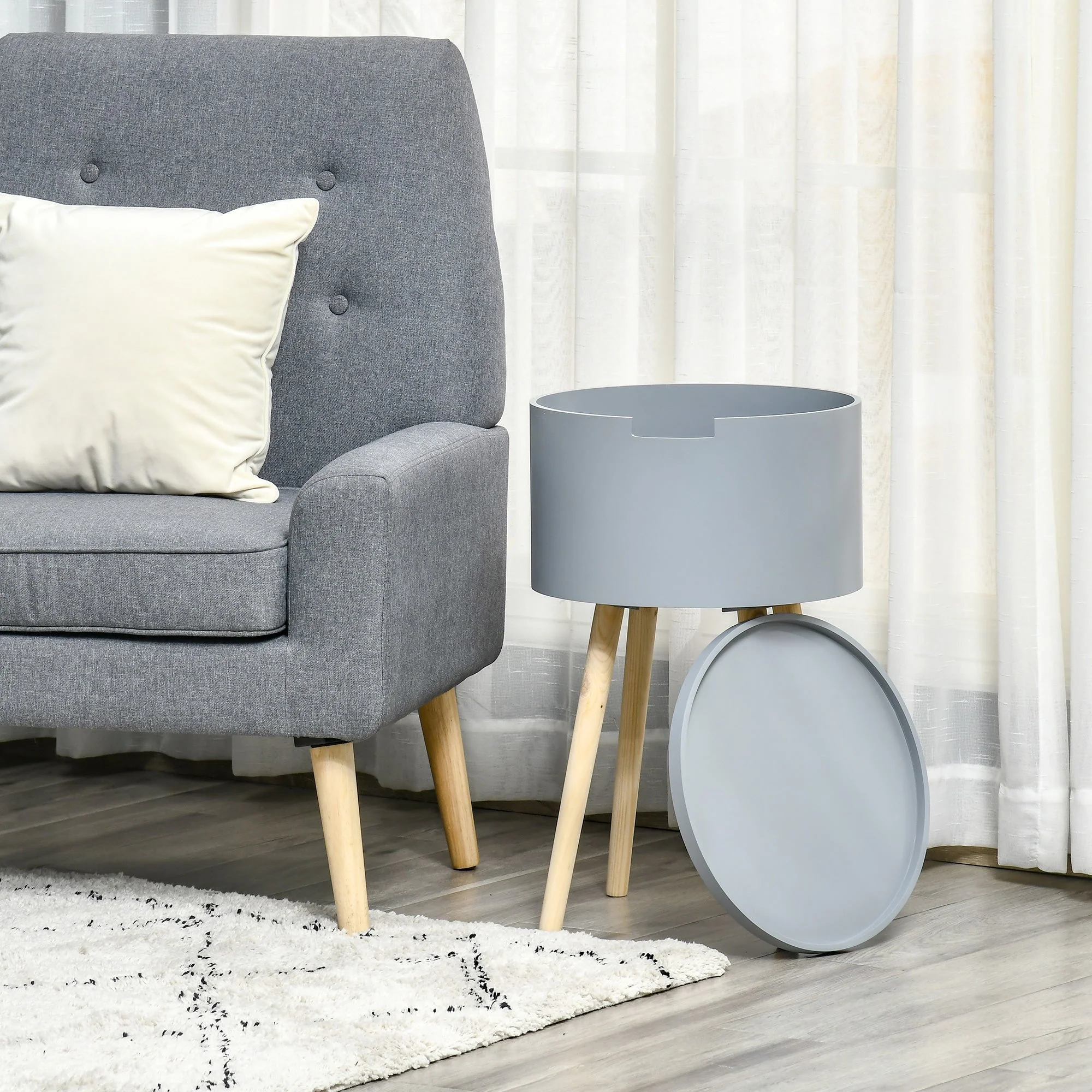 Modern Side Table with Hidden Storage Space - Image 8