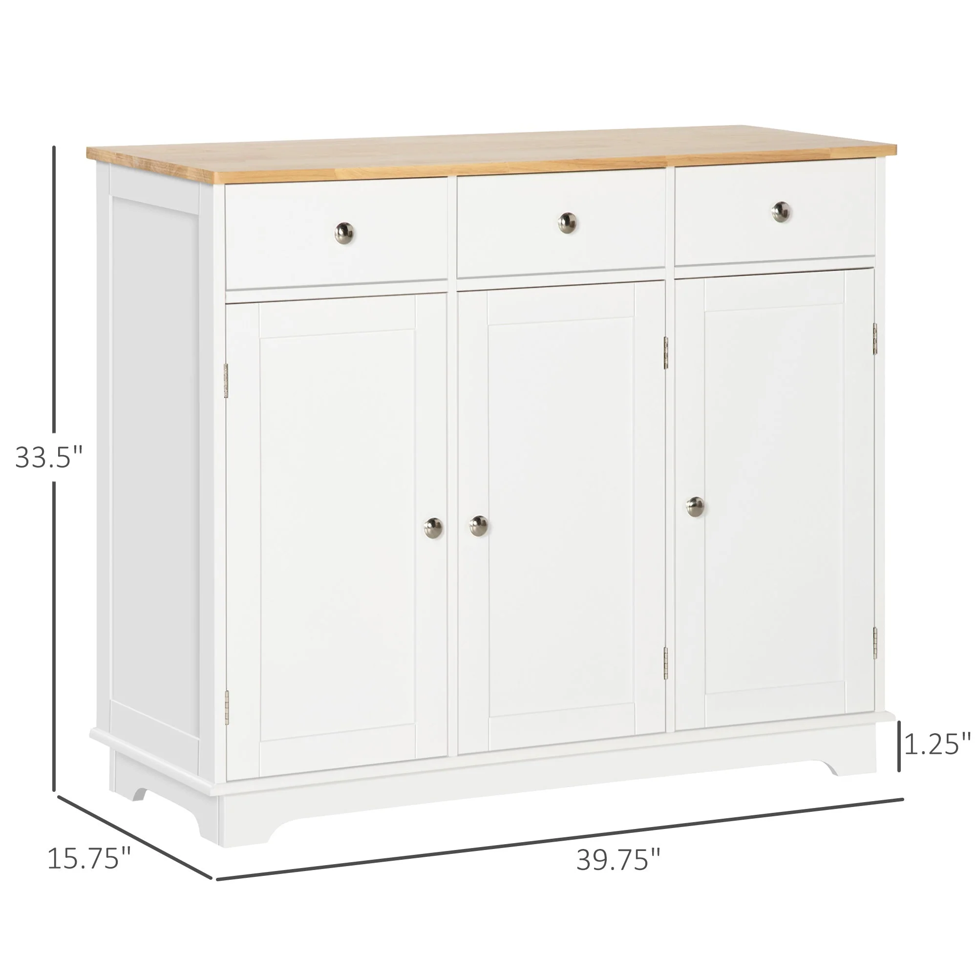 Modern Sideboard with Rubberwood Top - Image 3
