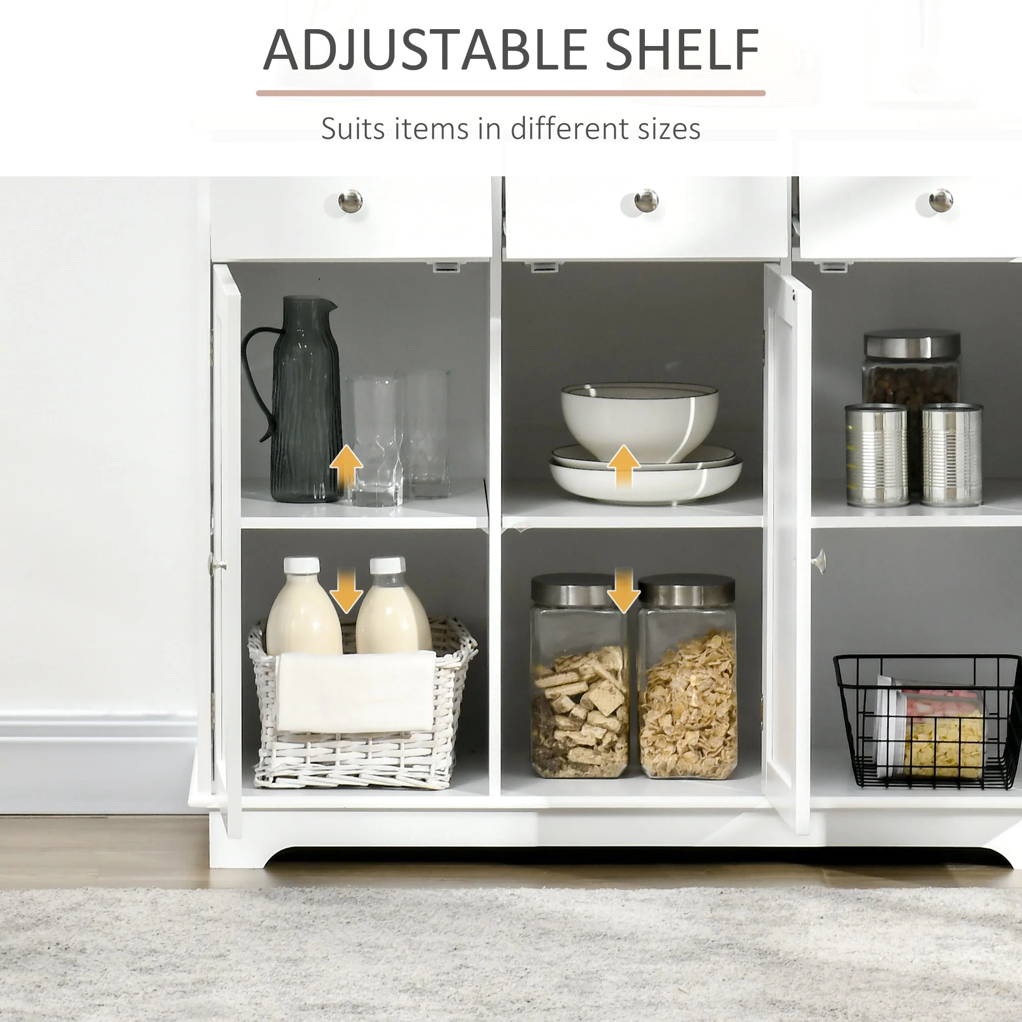 Modern Sideboard with Rubberwood Top - Image 5