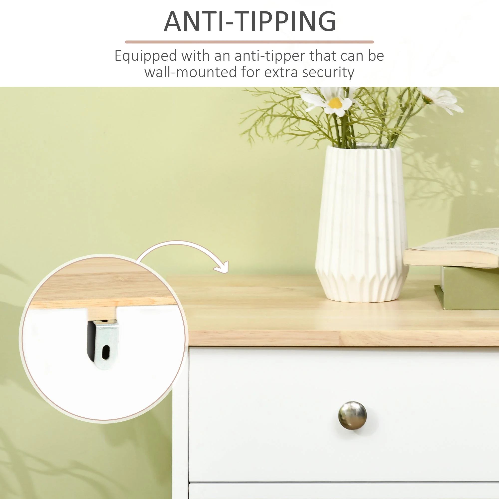 Modern Sideboard with Rubberwood Top - Image 7