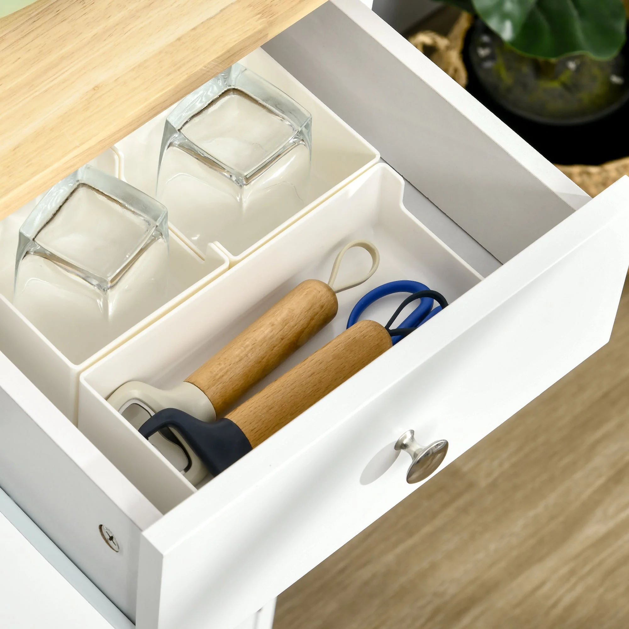 Modern Sideboard with Rubberwood Top - Image 9