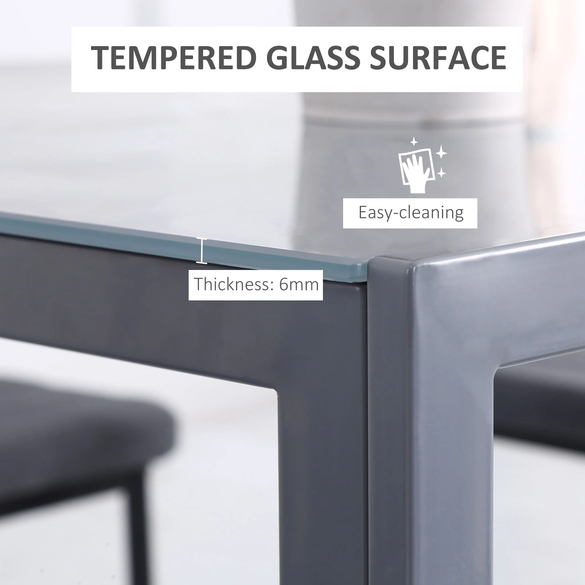 Modern Square Dining Table for 2-4 People - Image 4