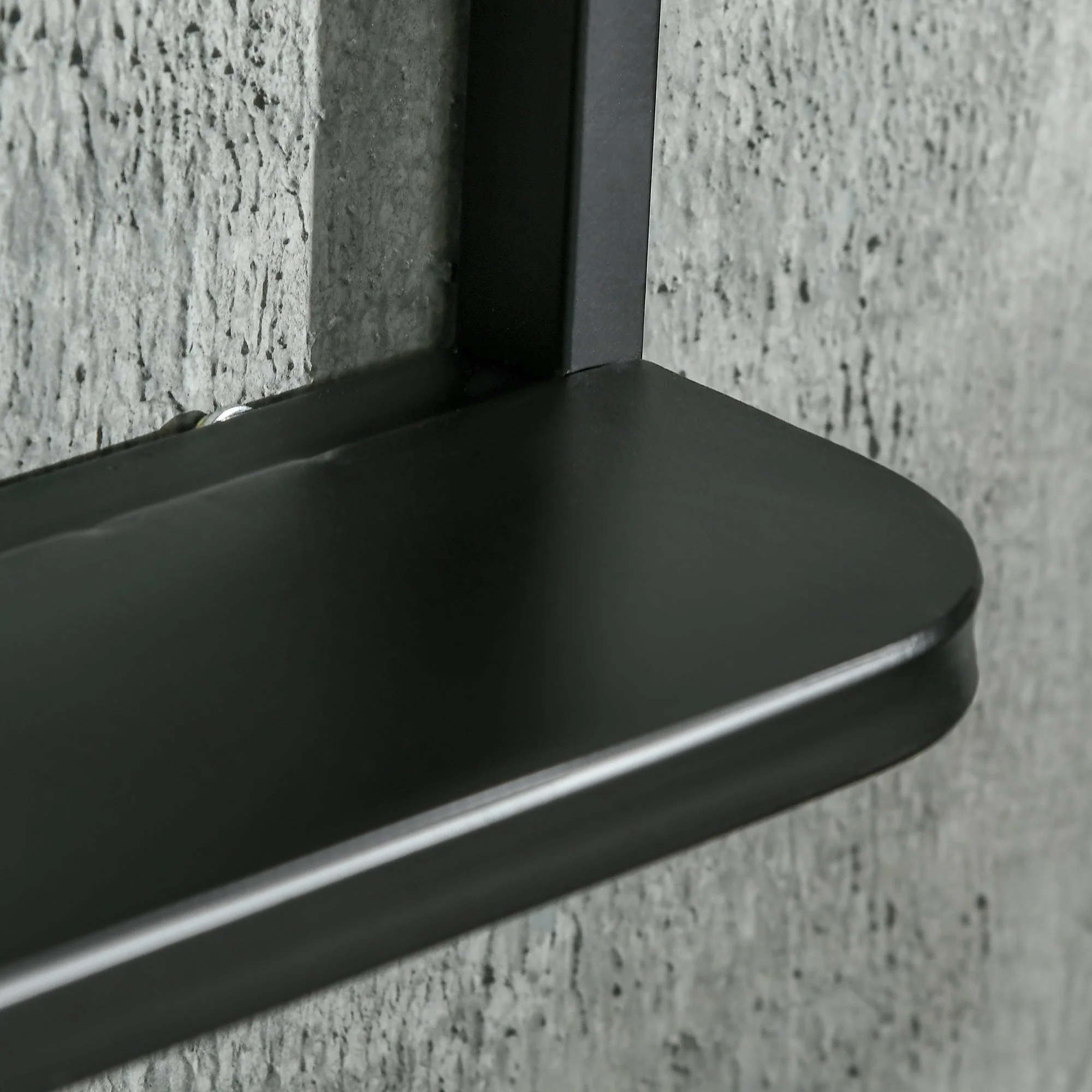 Modern Square Wall Mirror with Storage Shelf - Image 9