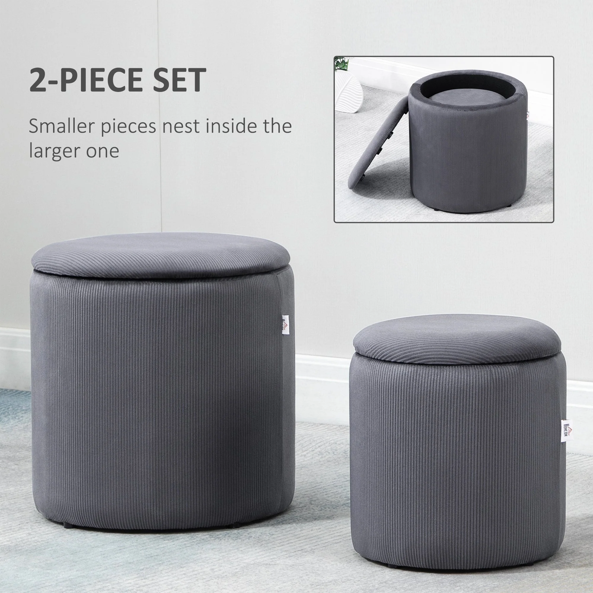 Modern Storage Ottoman with Removable Lid - Image 4