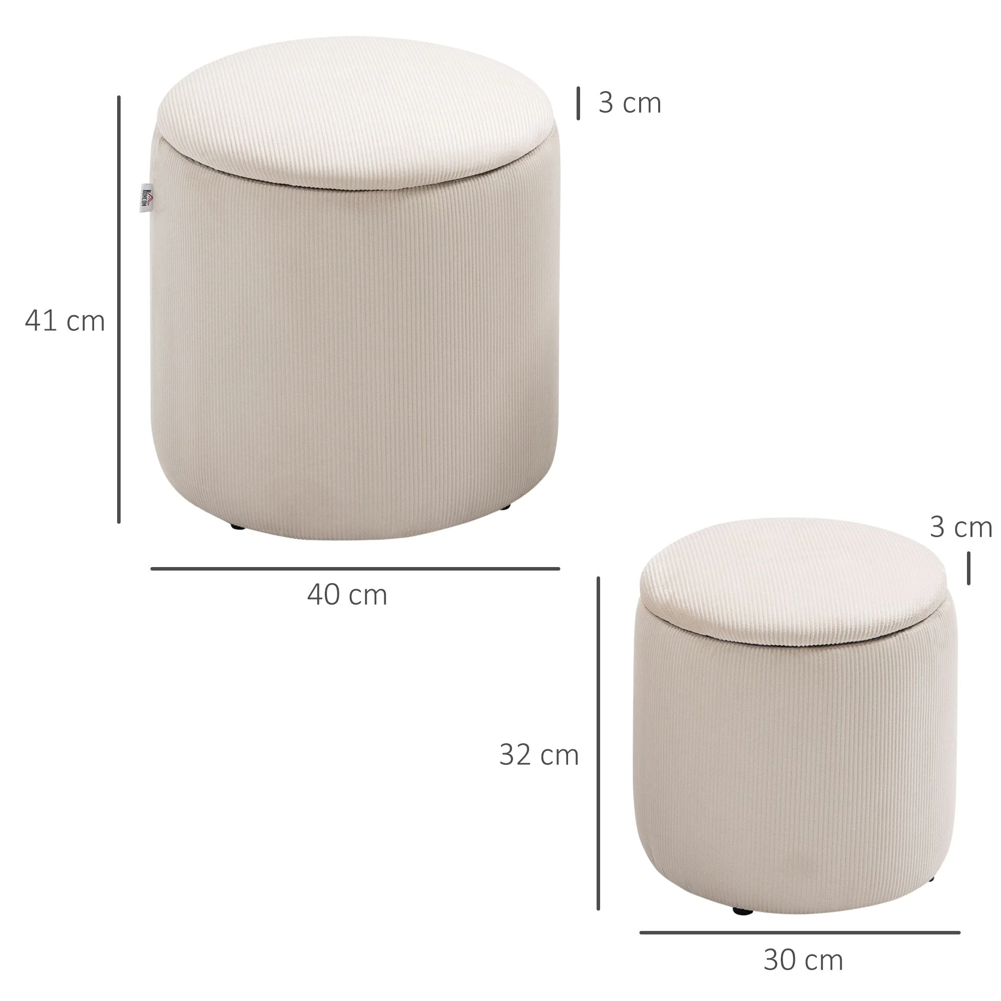 Modern Storage Ottoman with Removable Lid - Image 3