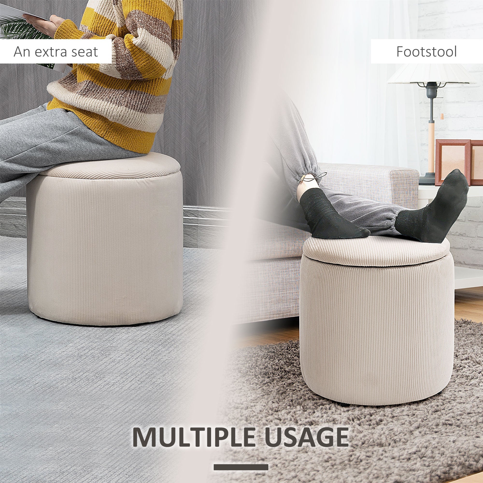 Modern Storage Ottoman with Removable Lid - Image 7