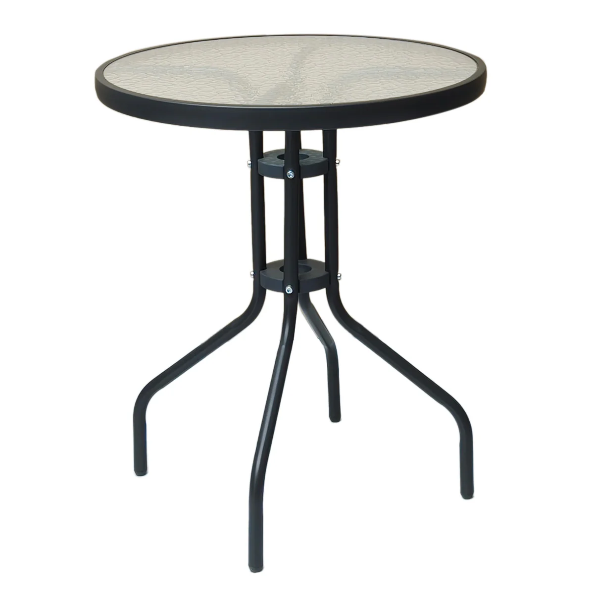 Montagu Garden Bistro Set Dark Grey Round 60cm Table by Croft - 2 Seats - Image 4