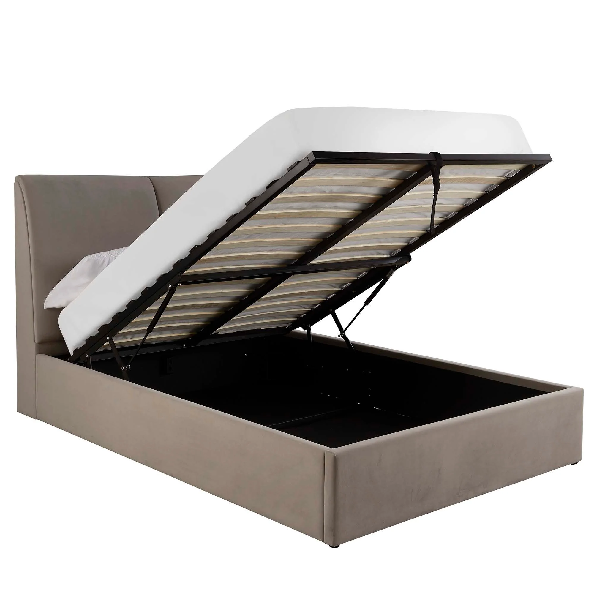 Montrel Double Ottoman Bed Natural 5 x 7ft - Image 4