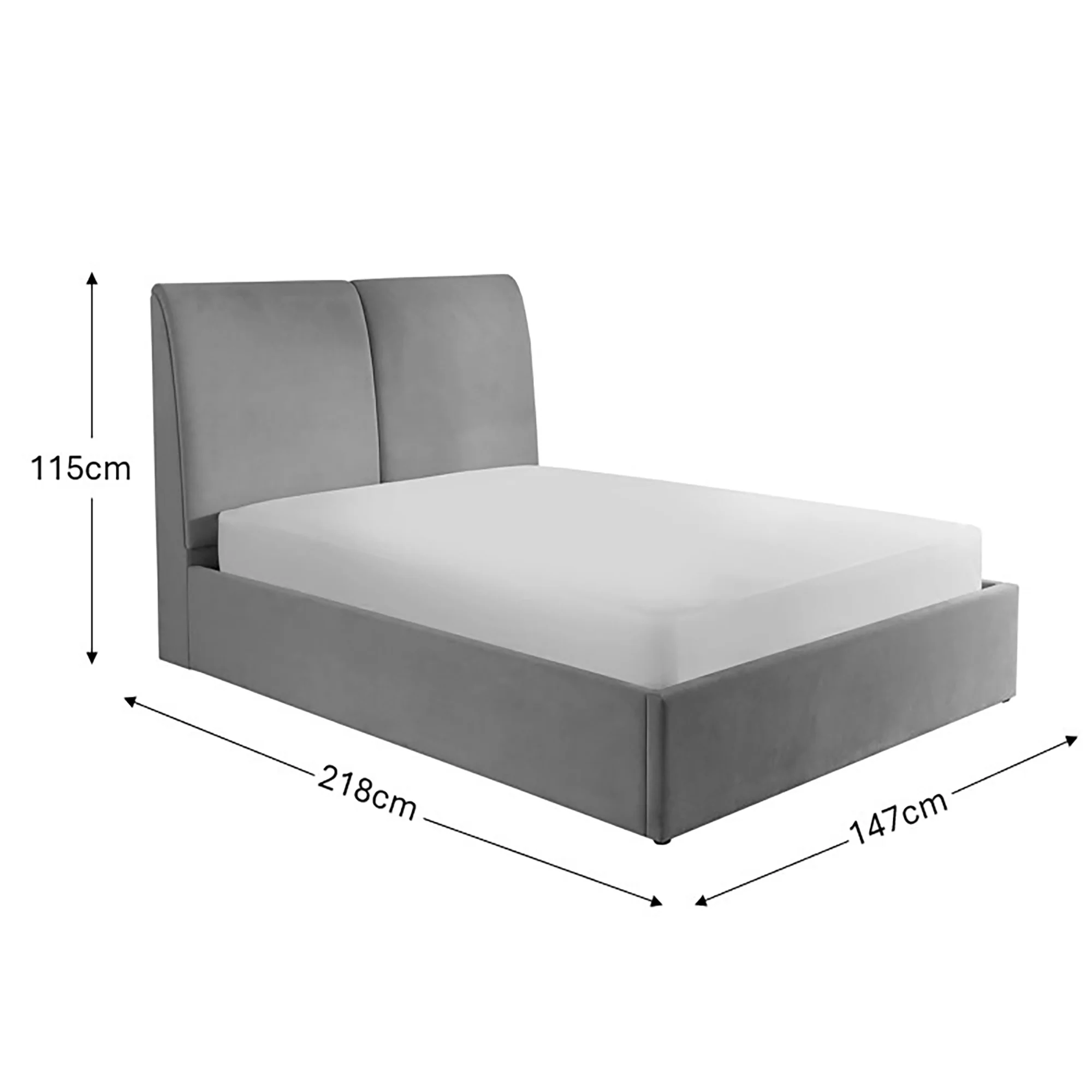 Montrel Double Ottoman Bed Natural 5 x 7ft - Image 5